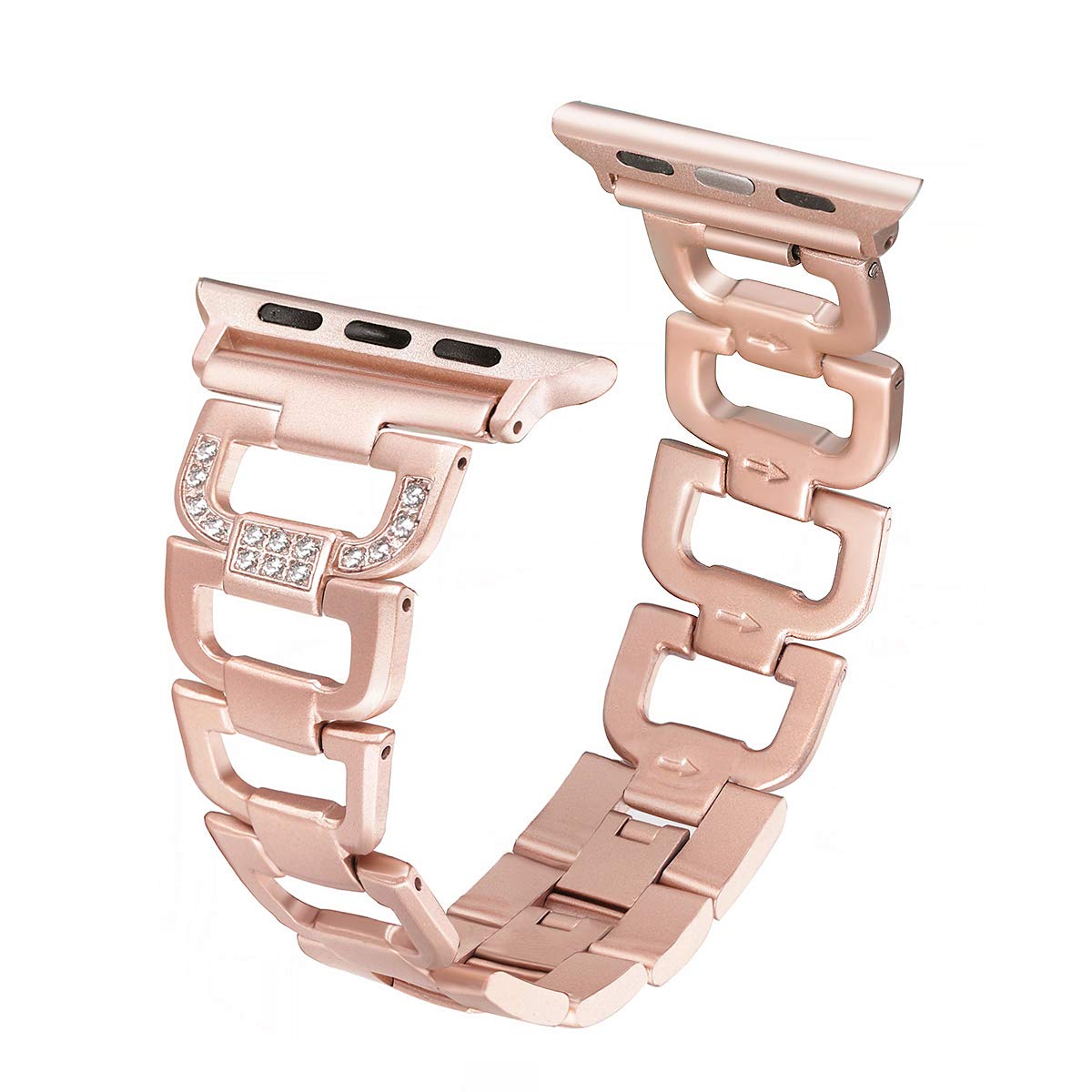 Sparkle & Shine: Secbolt Luxury Stainless Steel Bling Band for Apple Watch 38mm/40mm/41mm - Compatible with Series 1/2/3/4/5/6/7/8/SE - Elegant Jewelry Strap for Women - Perfect for Parties, Weddings & Special Occasions