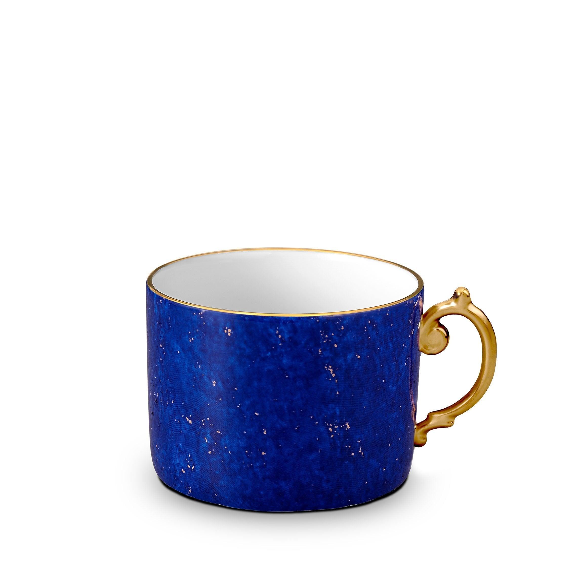 Premium Lapis Blue Ceramic Tea Cup - Elegant Handcrafted Tea Drinking Mug for Home, Office & Gifts - Perfect for Afternoon Tea, Coffee Breaks & Relaxation