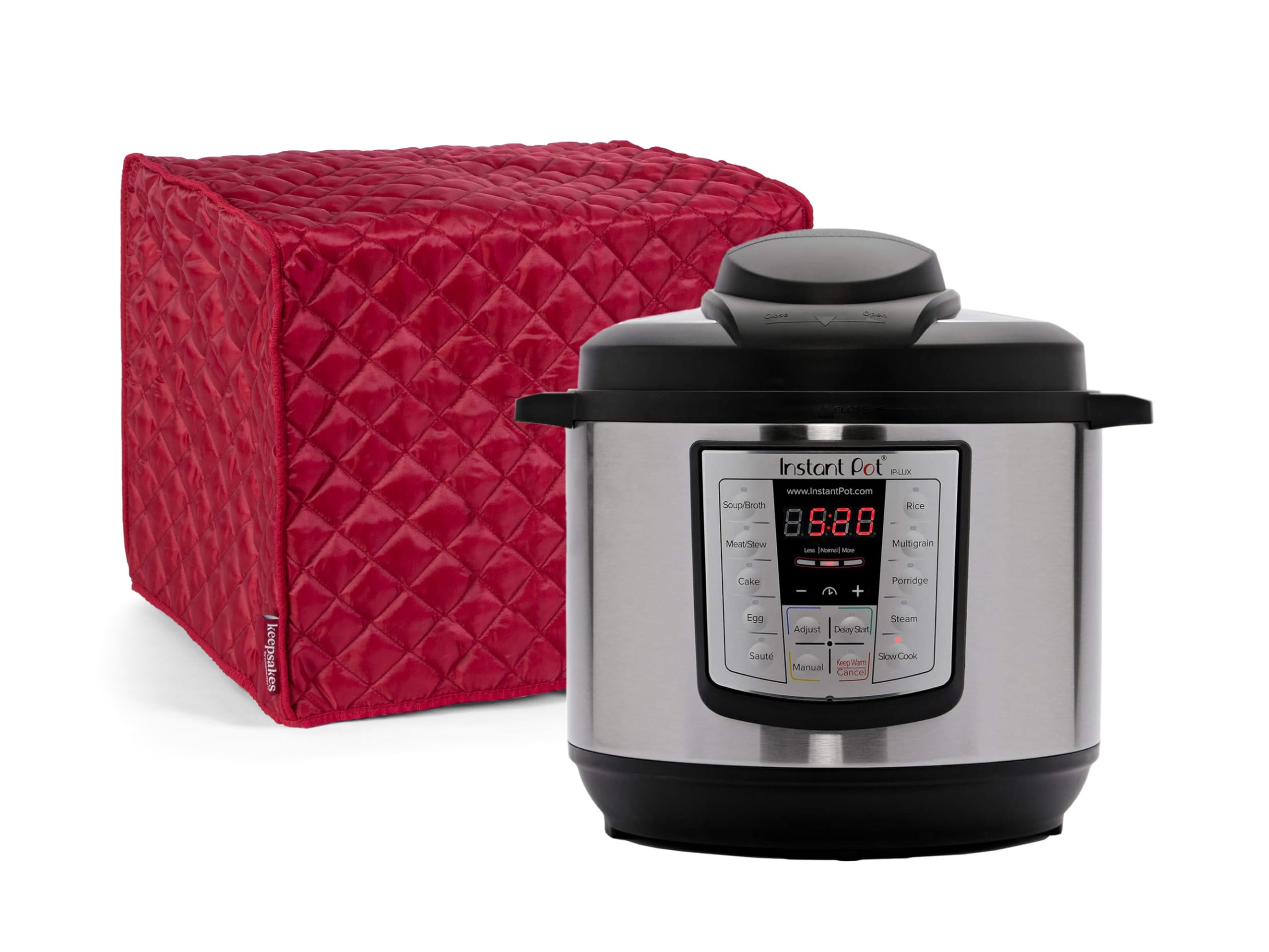 Covermates Keepsakes Pressure Cooker Cover – Dust Protection, Stain Resistant & Washable Appliance Cover (Red) – Perfect for Kitchen Storage & Countertop Protection