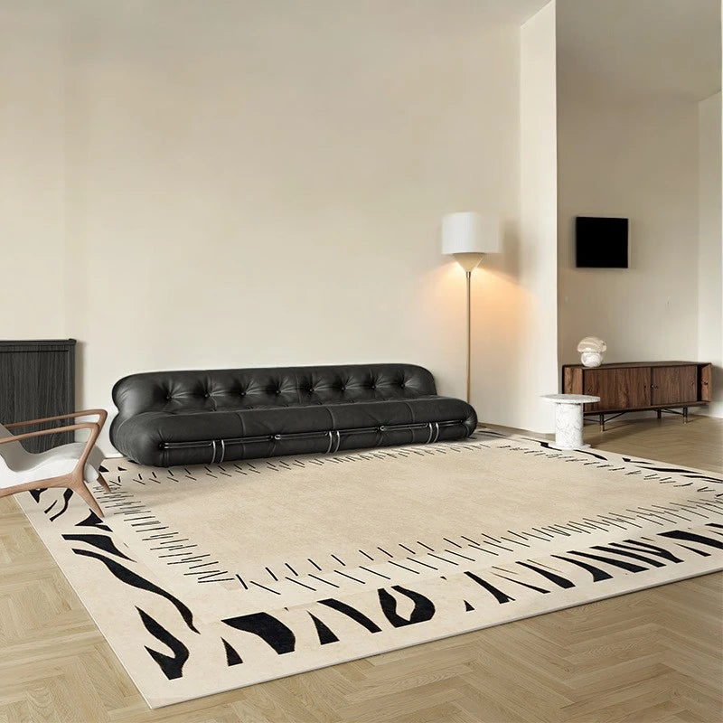 Brynlee Velvet Modern Geometric Area Rug for Living Room - Soft & Stylish Home Decor for Cozy Spaces