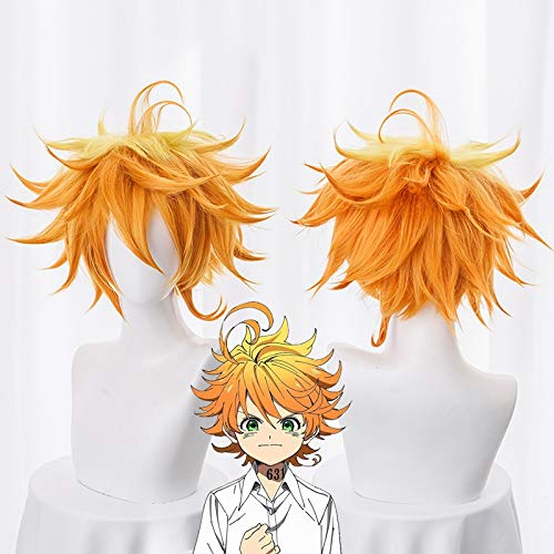 The Promised Neverland Emma Yellow Wig - 33cm Short Anime Cosplay Hair for Women | Perfect for Comic Con, Halloween & Christmas Gifts | Great for Cosplay Events, Themed Parties & Anime Conventions