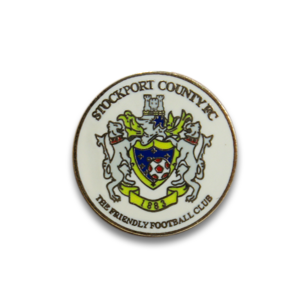 Stockport County FC Pin Badge - Official Football Club Enamel Lapel Pin - Collectible Fan Merchandise for Matchdays & Gifts