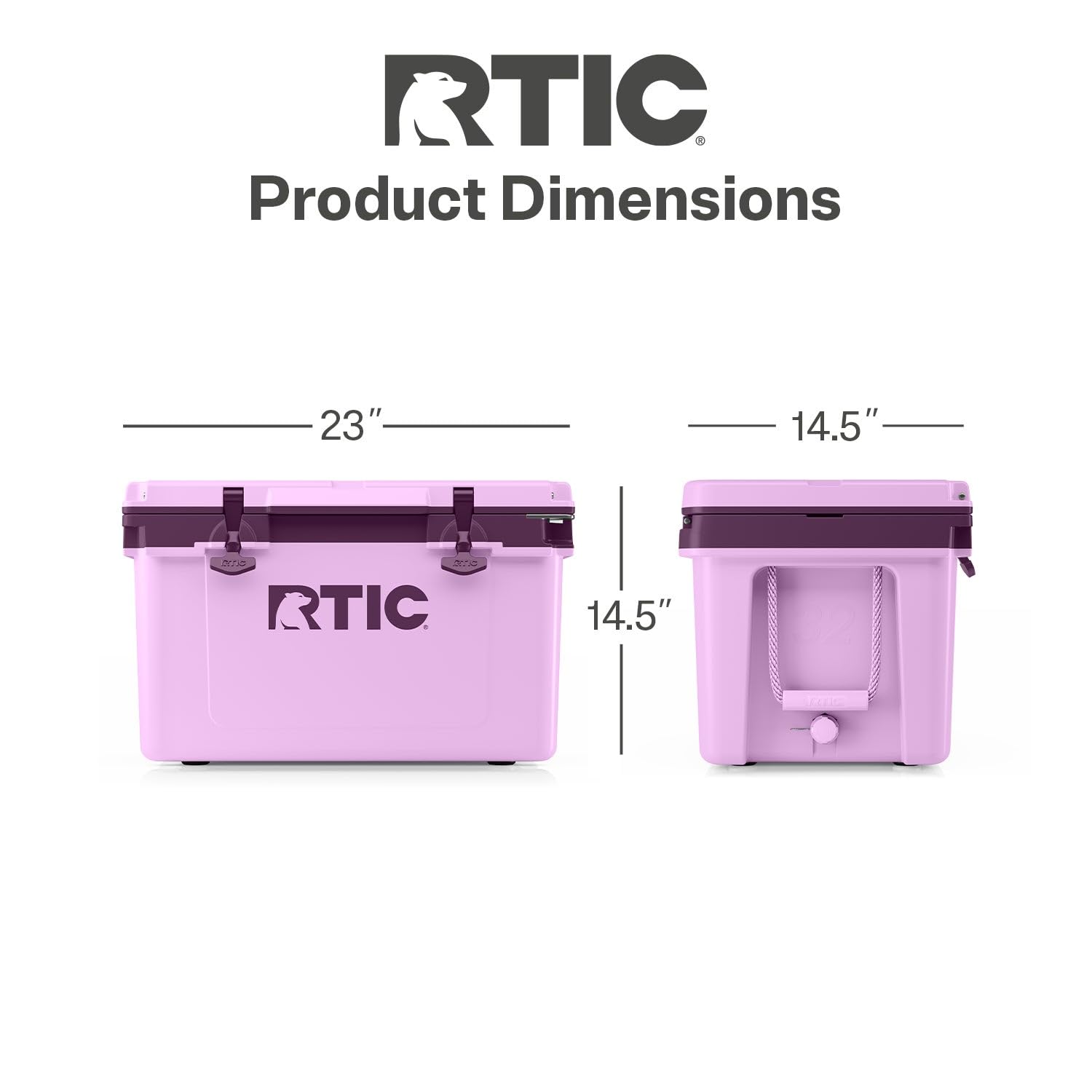 RTIC Ultra-Light 32 Quart Hard Cooler - Insulated Ice Chest for Drinks & Beverages - 30% Lighter Than Rotomolded Coolers - Perfect for Beach, Camping, Picnics, Fishing, Boating & BBQs