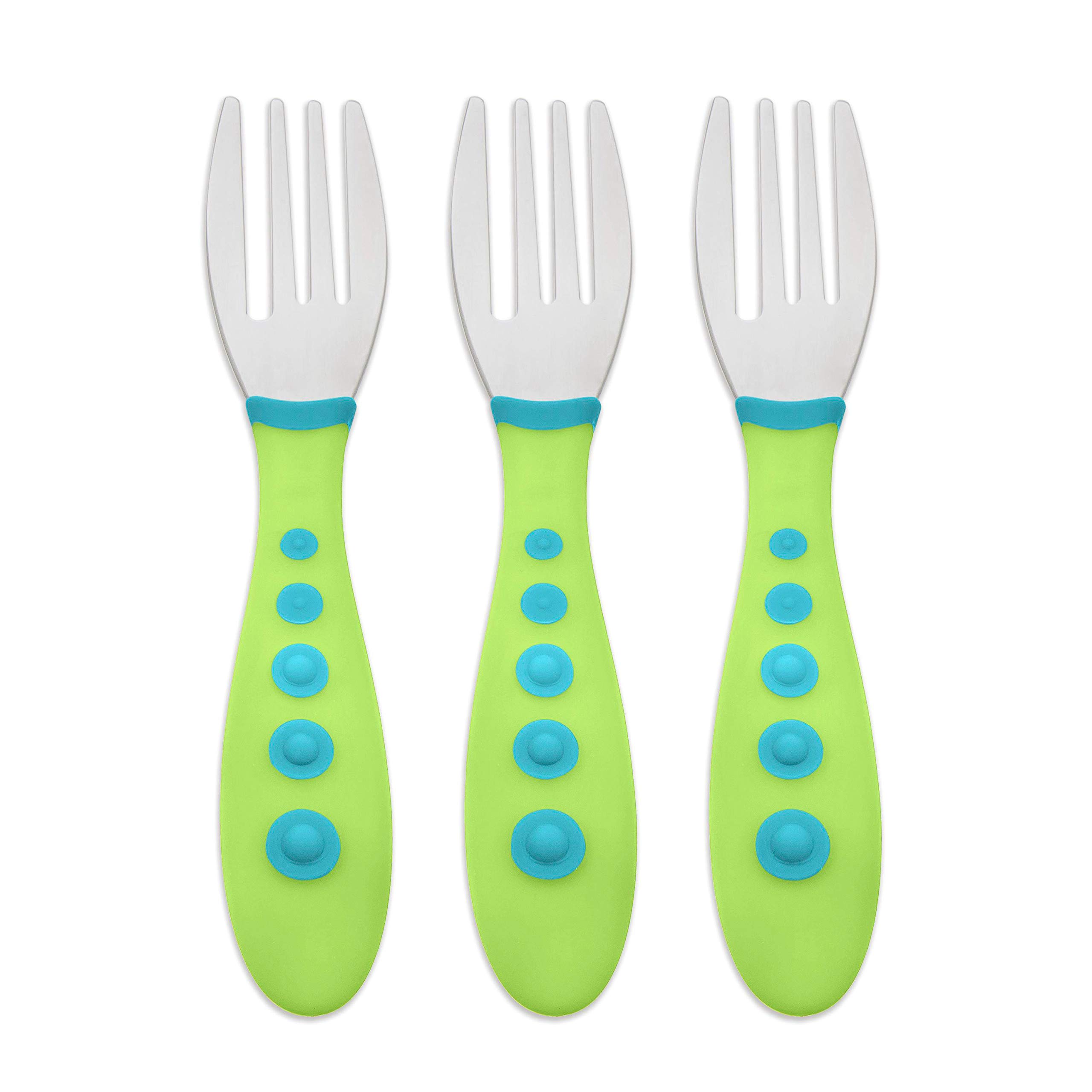 NUK First Essentials Baby and Toddler Forks Set - BPA-Free Plastic Utensils for Kids Ages 6+ Months - Perfect for First Foods, Weaning, and Self-Feeding Practice at Home or Daycare