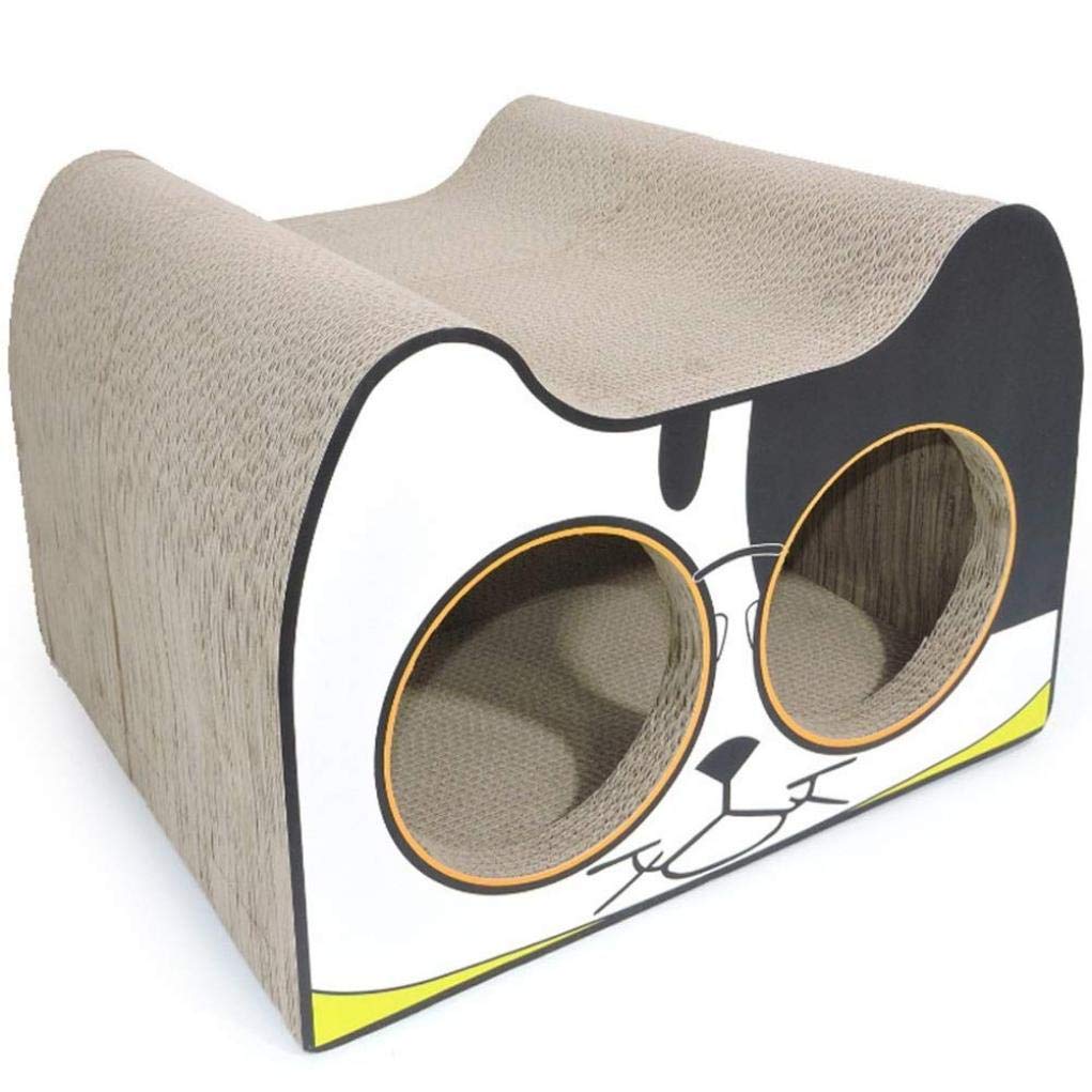 Durable Corrugated Paper Cat Scratch Board - Cardboard Lounge Bed & Scratching Pad for Cats - Interactive Pet Toy for Indoor Kittens - Green - Perfect for Playtime, Training, and Furniture Protection