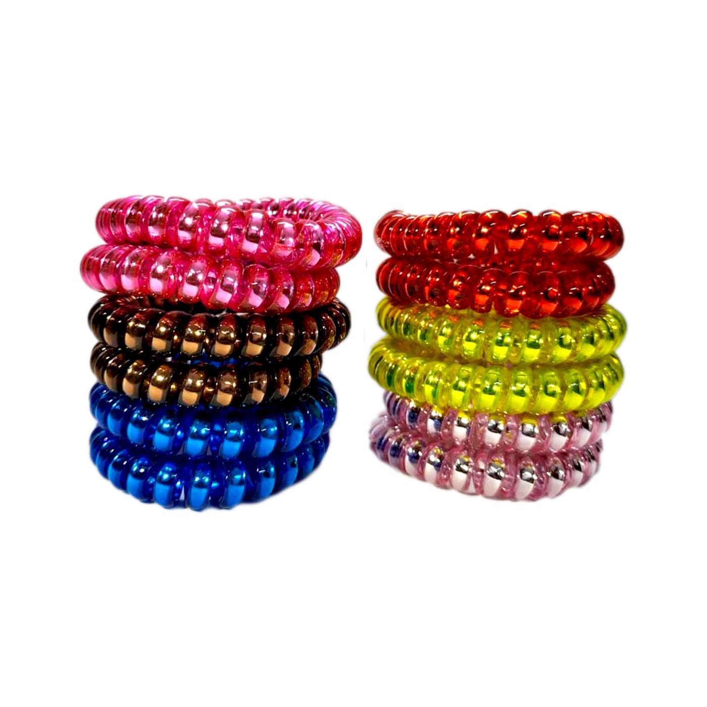 Wizme Navratri Kanjak Poojan Gift Set for Girls - 12 Multicolor Rubber Hair Bands | Perfect for Hindu Festivals, Pooja Ceremonies & Traditional Indian Celebrations