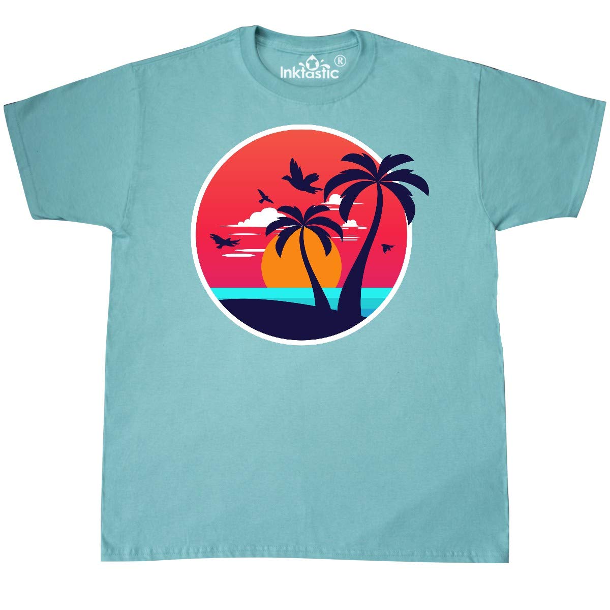 Inktastic Beach Sunset Graphic T-Shirt for Men & Women - Soft Cotton Tee with Vibrant Print, Perfect for Summer Vacations, Beach Trips & Casual Outings