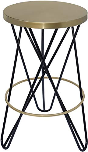 Black, Brushed Gold Finish