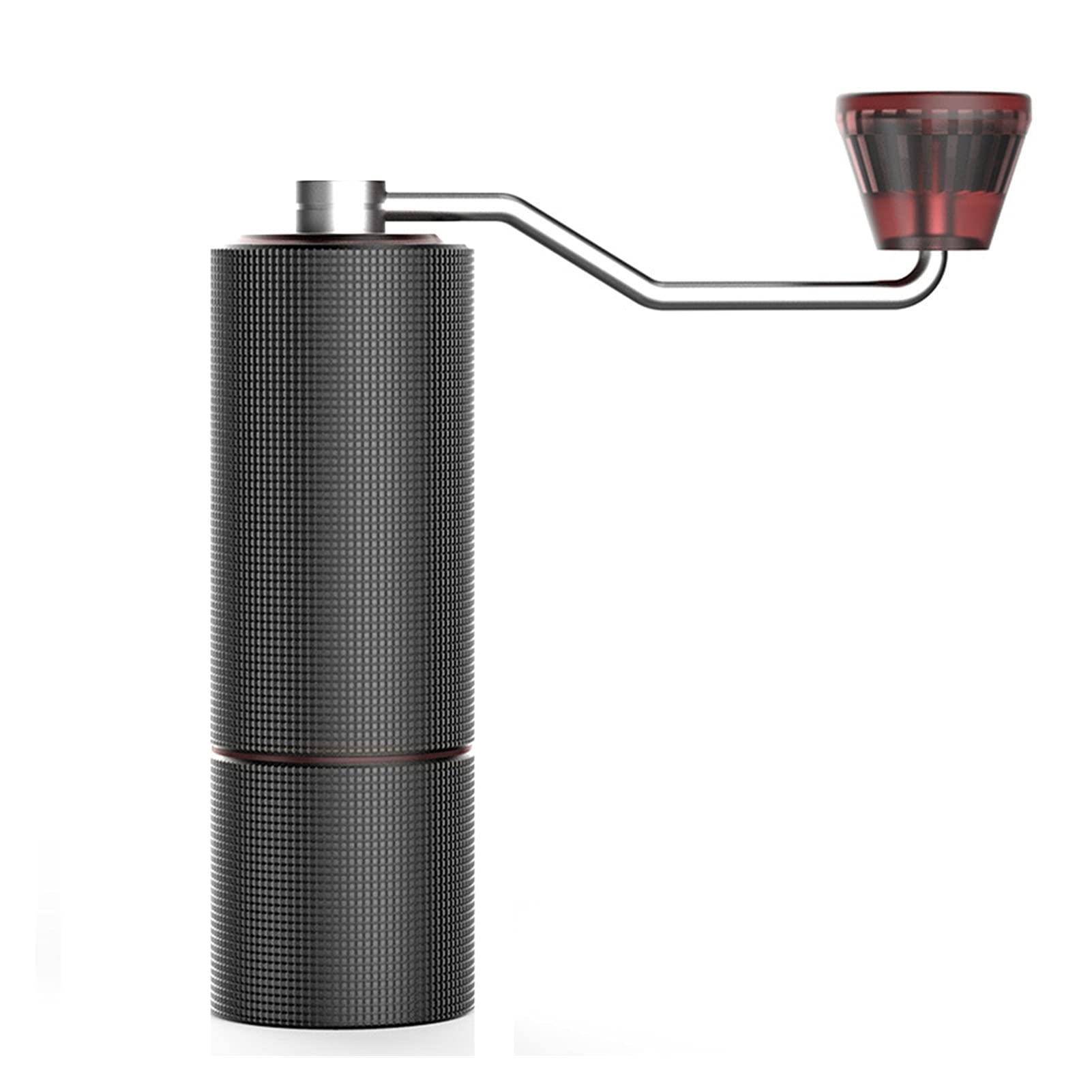 Premium Manual Coffee Grinder - Adjustable 25G Portable Hand Mill with Beads for Espresso, French Press & Pour Over | Perfect for Home, Camping & Travel (Red Plaid)