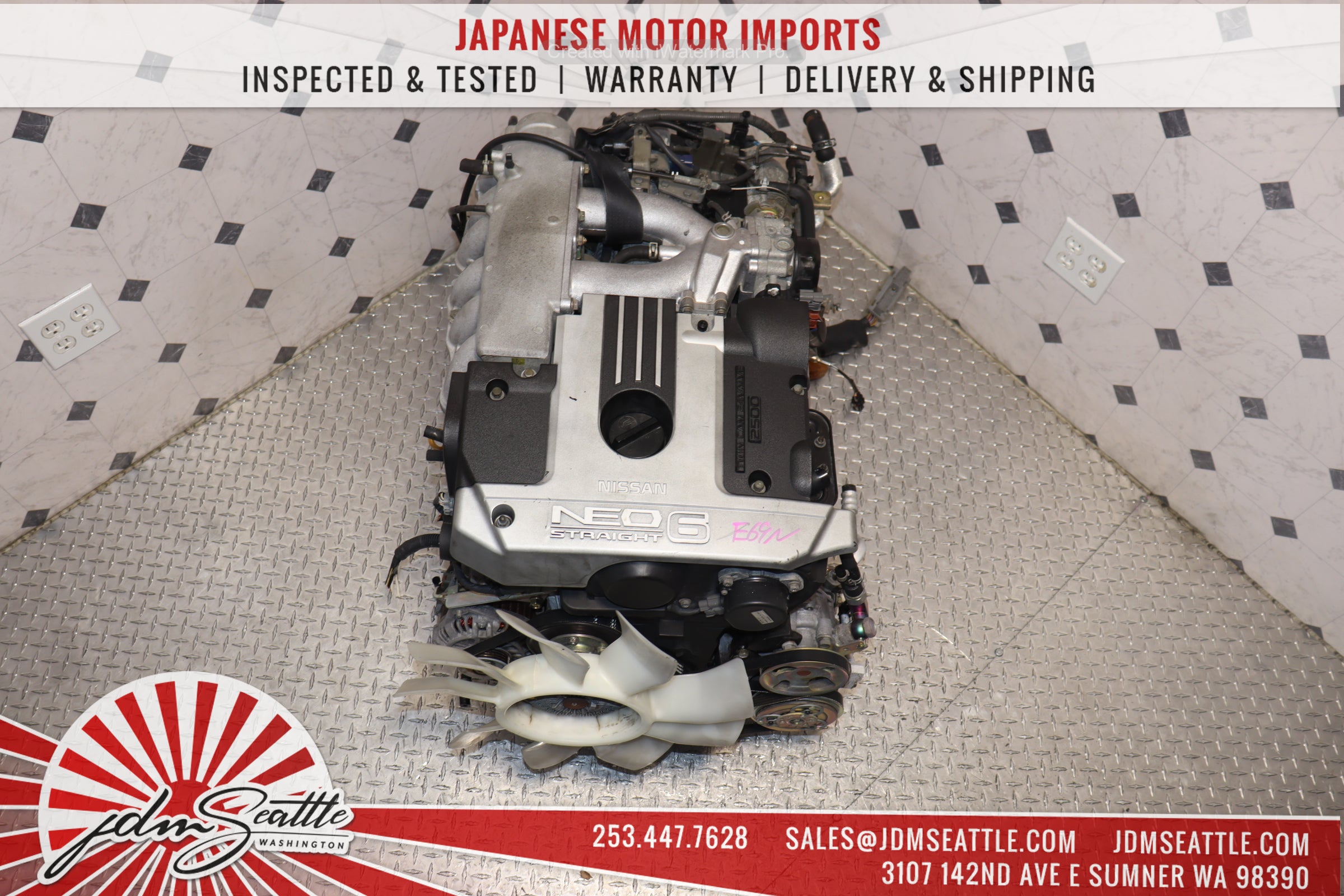 JDM R34 Nissan Skyline RB25DE 2.5L DOHC NEO 6-Cylinder Naturally Aspirated RWD Engine - Perfect for Skyline GT-T, Drift Builds & JDM Performance Upgrades