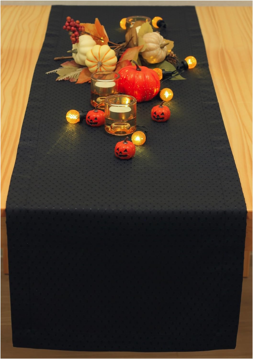 Elegant Black Table Runner 72 Inch - Waterproof Dresser Scarf for Dining Table, Coffee Table, Outdoor Decor - Perfect for Weddings, Parties, Thanksgiving, Halloween & Christmas Celebrations - Home & Event Decoration Essential