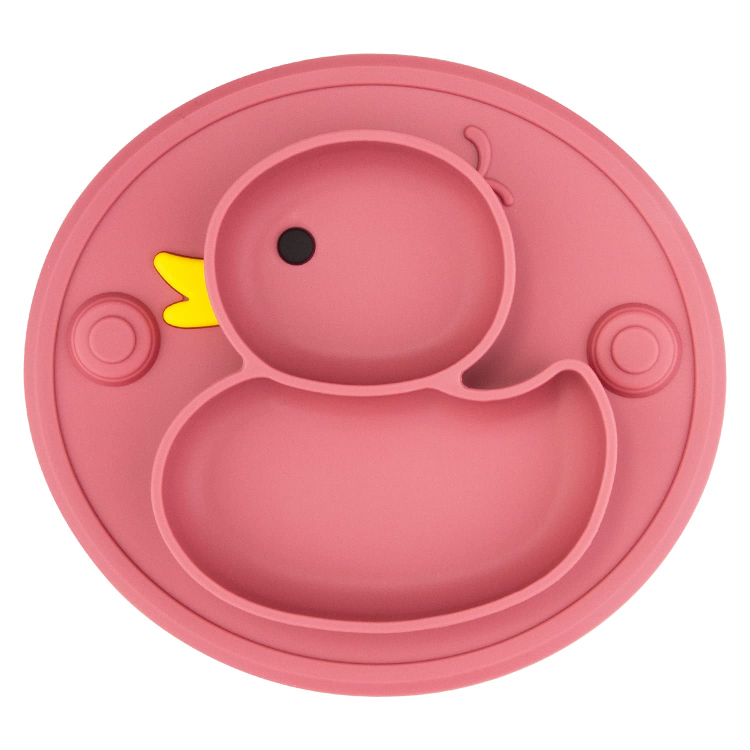 Qshare Toddler Plate - BPA-Free Silicone Suction Plate for Babies & Kids, 9x6x1.4 Inch, Dishwasher & Microwave Safe - Perfect for High Chairs, Travel & Mess-Free Mealtime