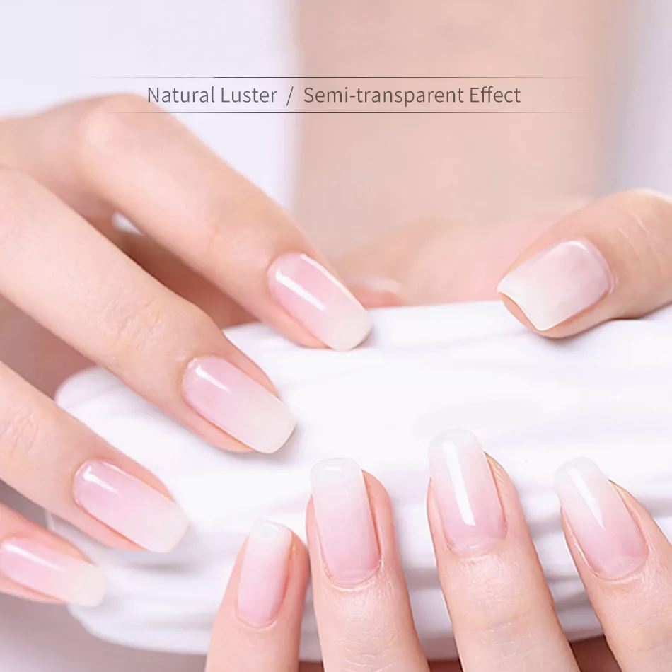 Born Pretty Milky Jelly White Gel Polish - Long Lasting UV LED Nail Polish for Salon Quality Manicures at Home | Perfect for Weddings, Parties & Everyday Wear