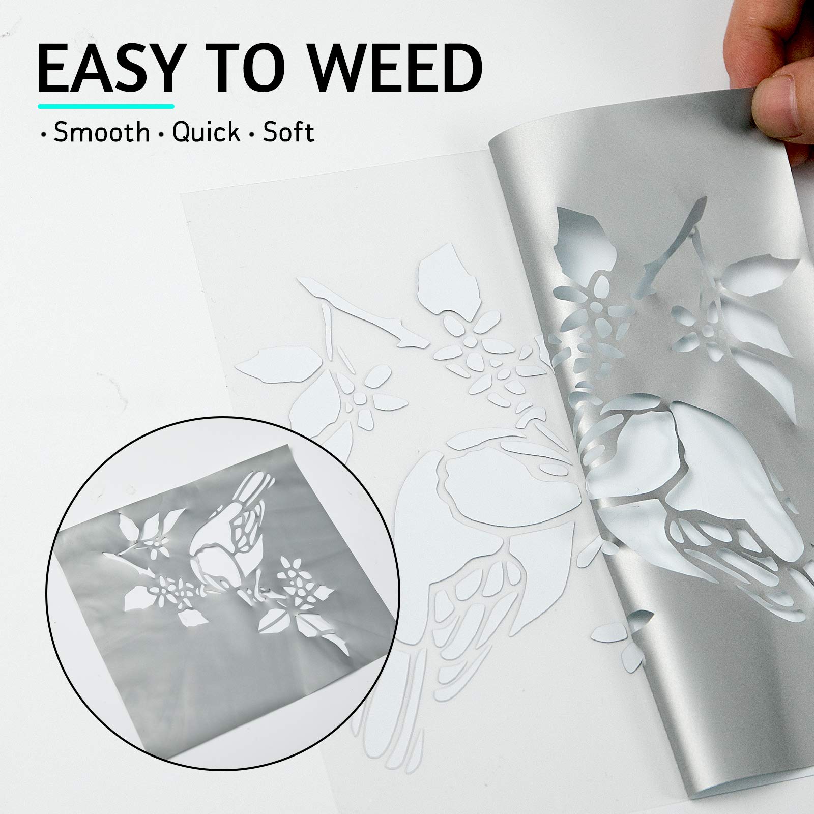 Premium Silver HTV Heat Transfer Vinyl Bundle - 13 Pack 12