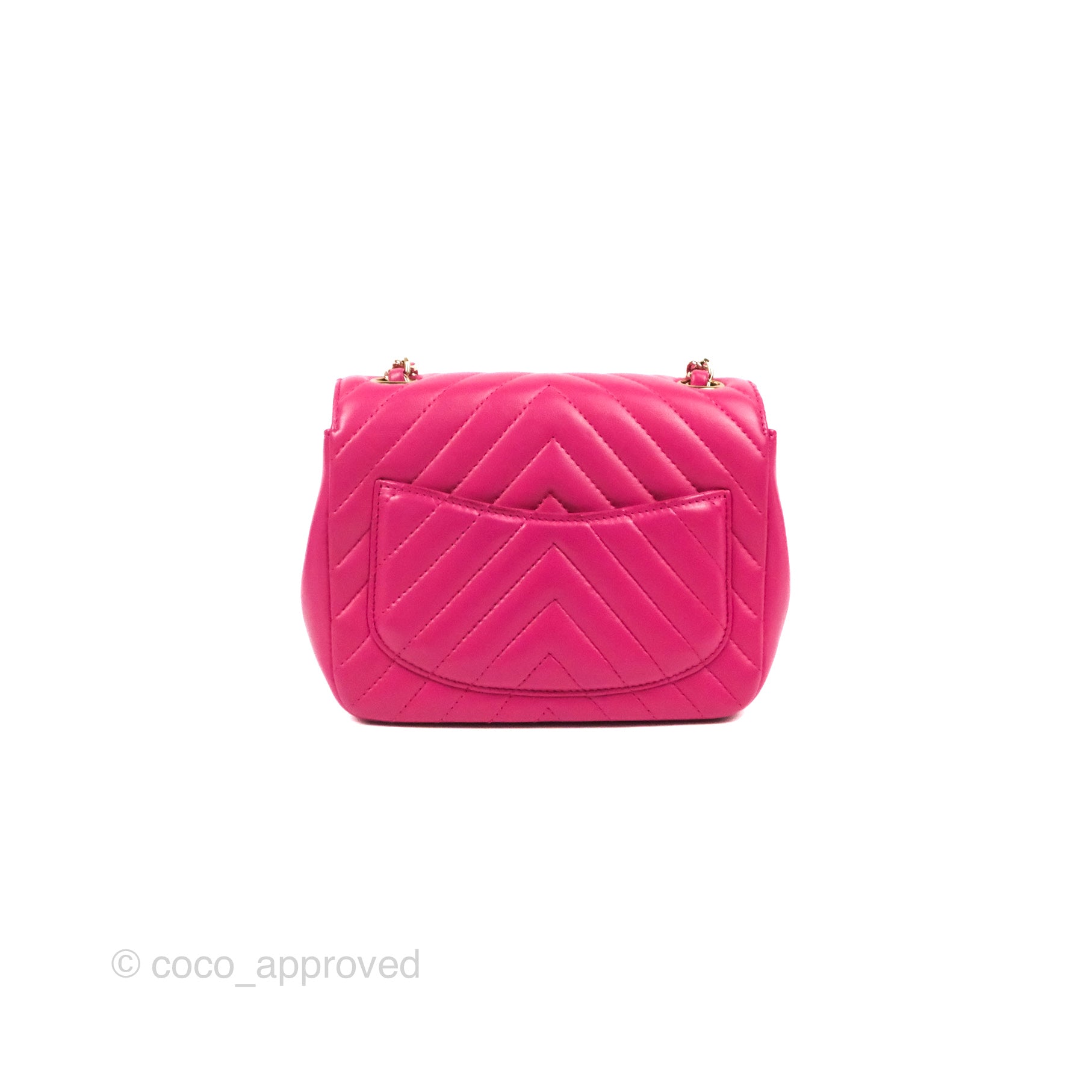 Chanel Chevron Mini Square Flap Bag in Pink Lambskin with Gold Hardware - Perfect for Evening Parties & Luxury Fashion Accessories