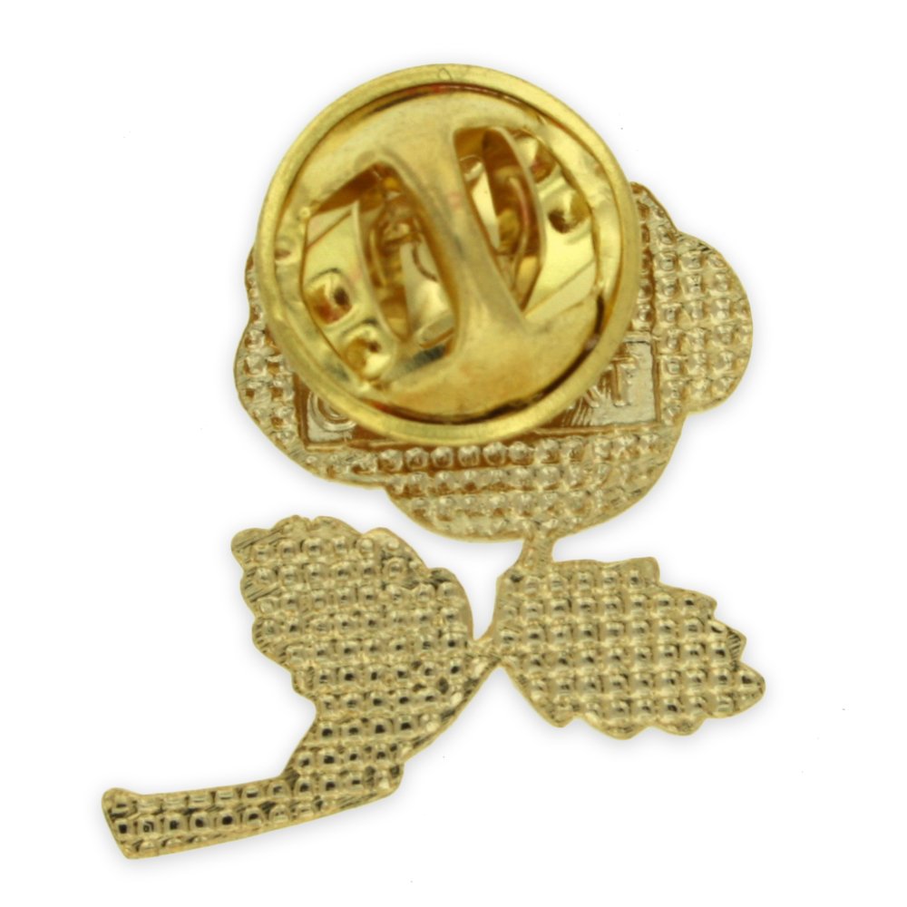 Gold Rose Lapel Pin - Elegant Metal Flower Brooch for Suit Jacket & Blazer Accessories | Perfect for Weddings, Business Meetings & Formal Events