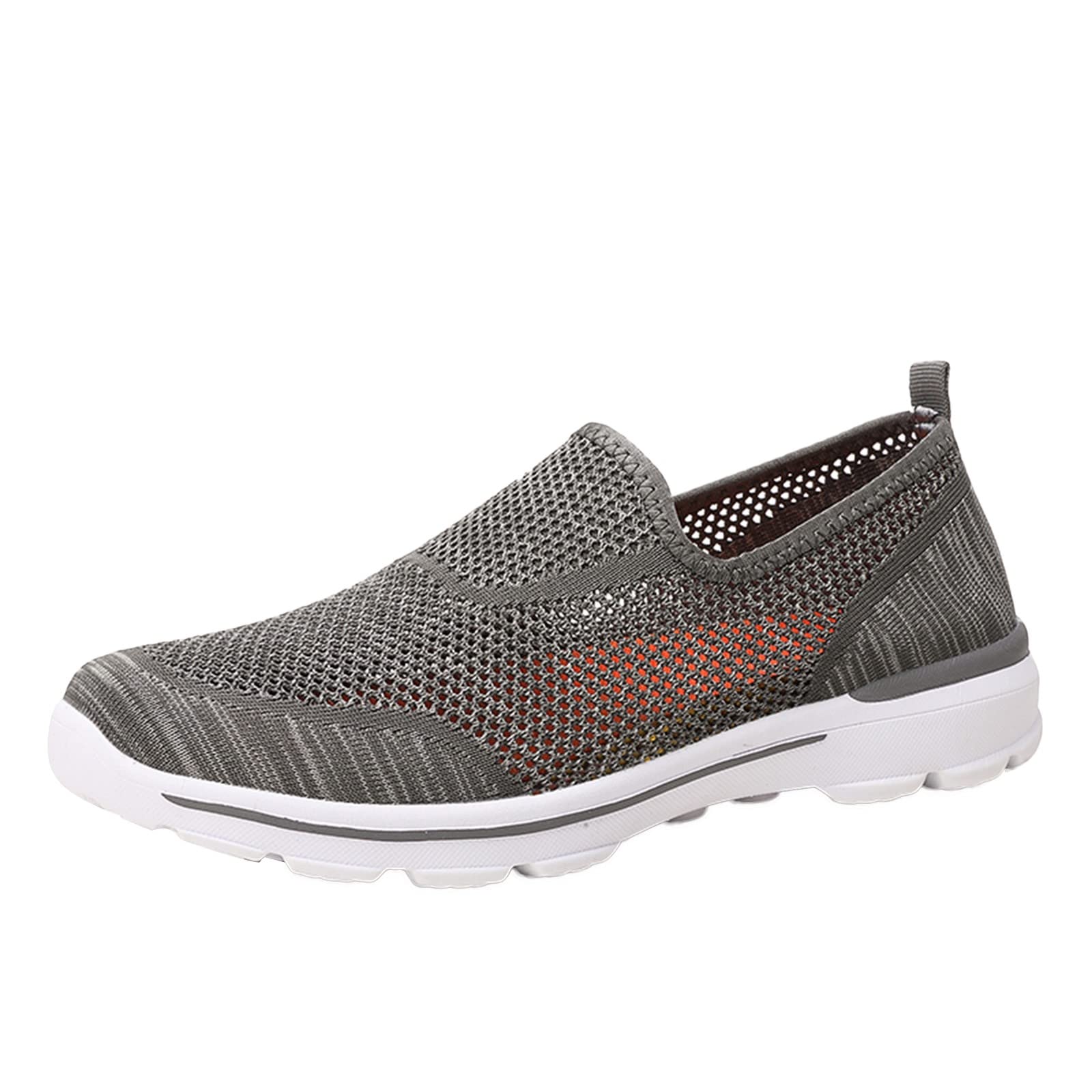 YUHAOTIN Men's Slip-On Tennis Shoes - Wide Width Breathable Mesh Sneakers for Men & Women, Non-Slip Elastic Walking Shoes for Summer, Outdoor Sports & Casual Wear - Perfect for Jogging, Travel and Daily Comfort