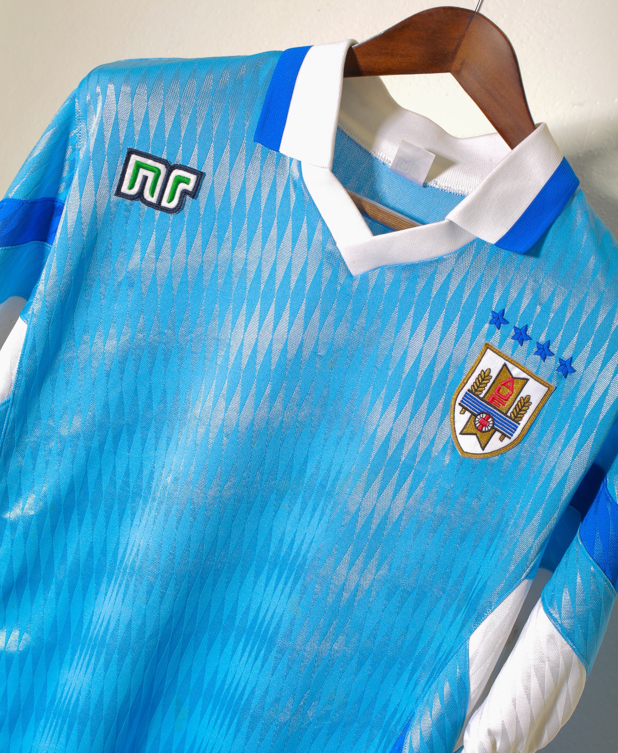 1992 Uruguay Home Jersey (Large) - Authentic Soccer Shirt for Fans & Collectors - Perfect for Matches, Gifts & Memorabilia