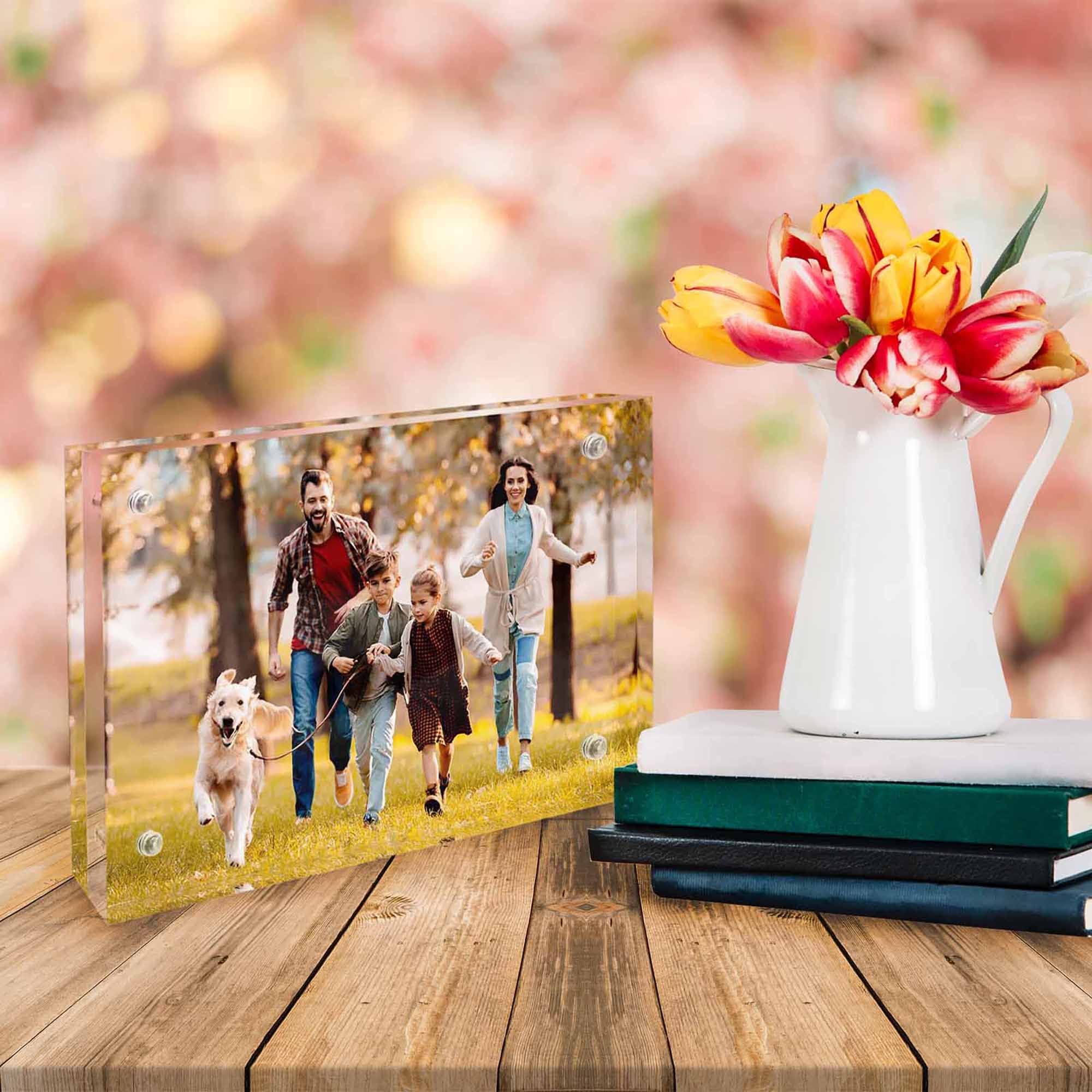 Custom 6x4 Acrylic Photo Frame - Double Sided Magnetic for Home & Gifts