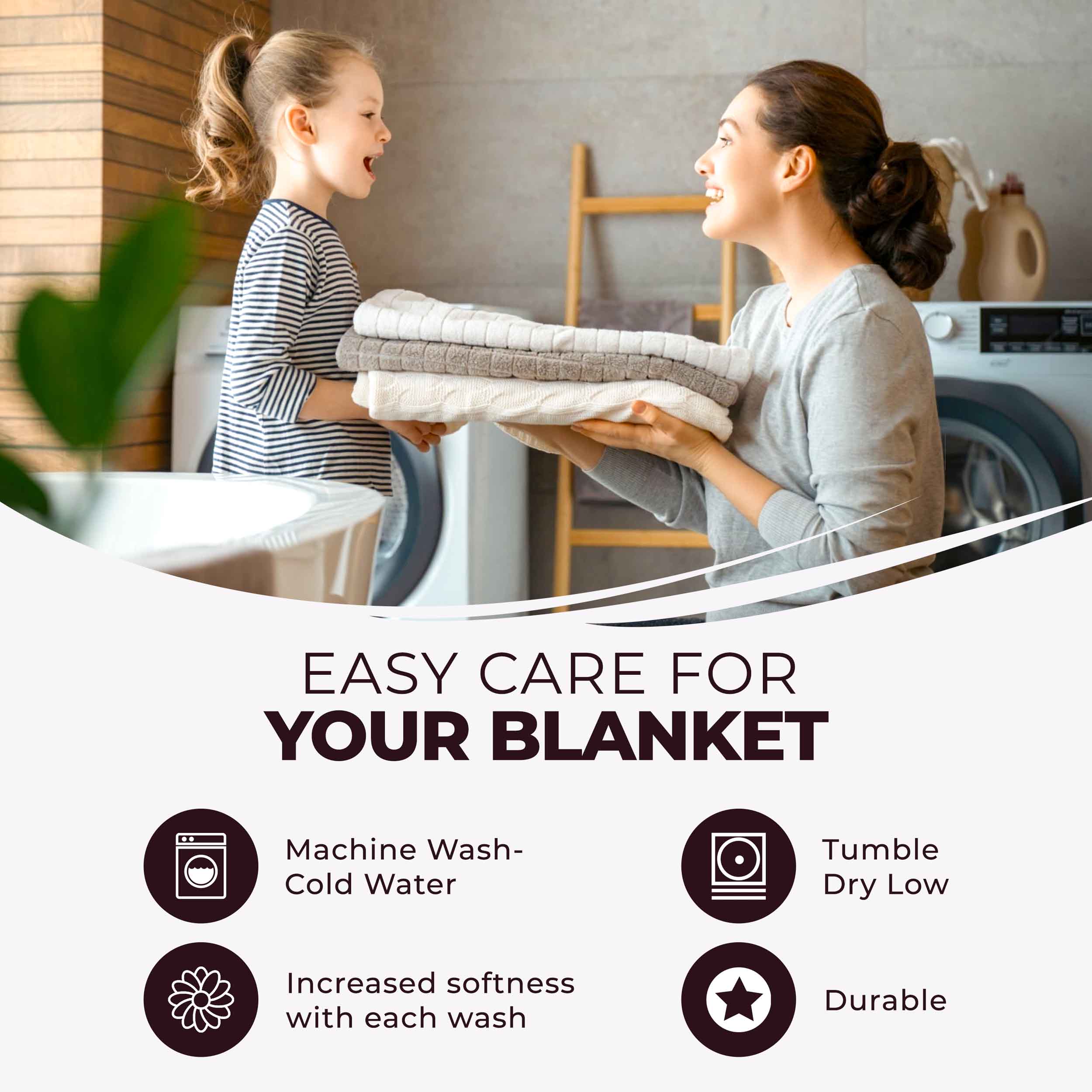 Soft Basketweave All-Season Cotton Bed Blanket & Sofa Throw - Lightweight Breathable Blanket for Bedroom, Living Room, Travel and Outdoor Use