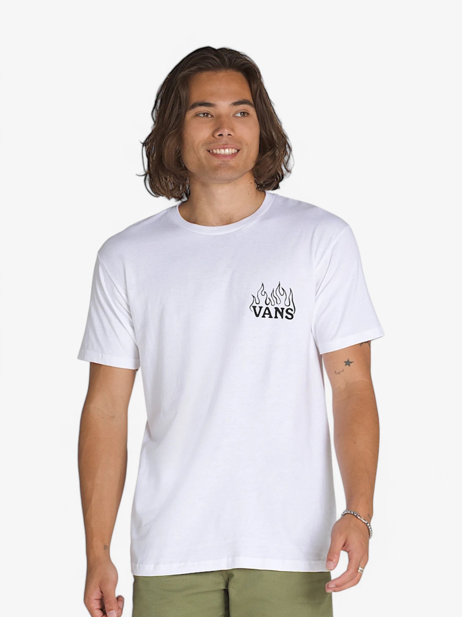 Vans The Royal Flush Short Sleeve T-Shirt - White Cotton Graphic Tee for Men | Casual Streetwear & Skate Style Outfits