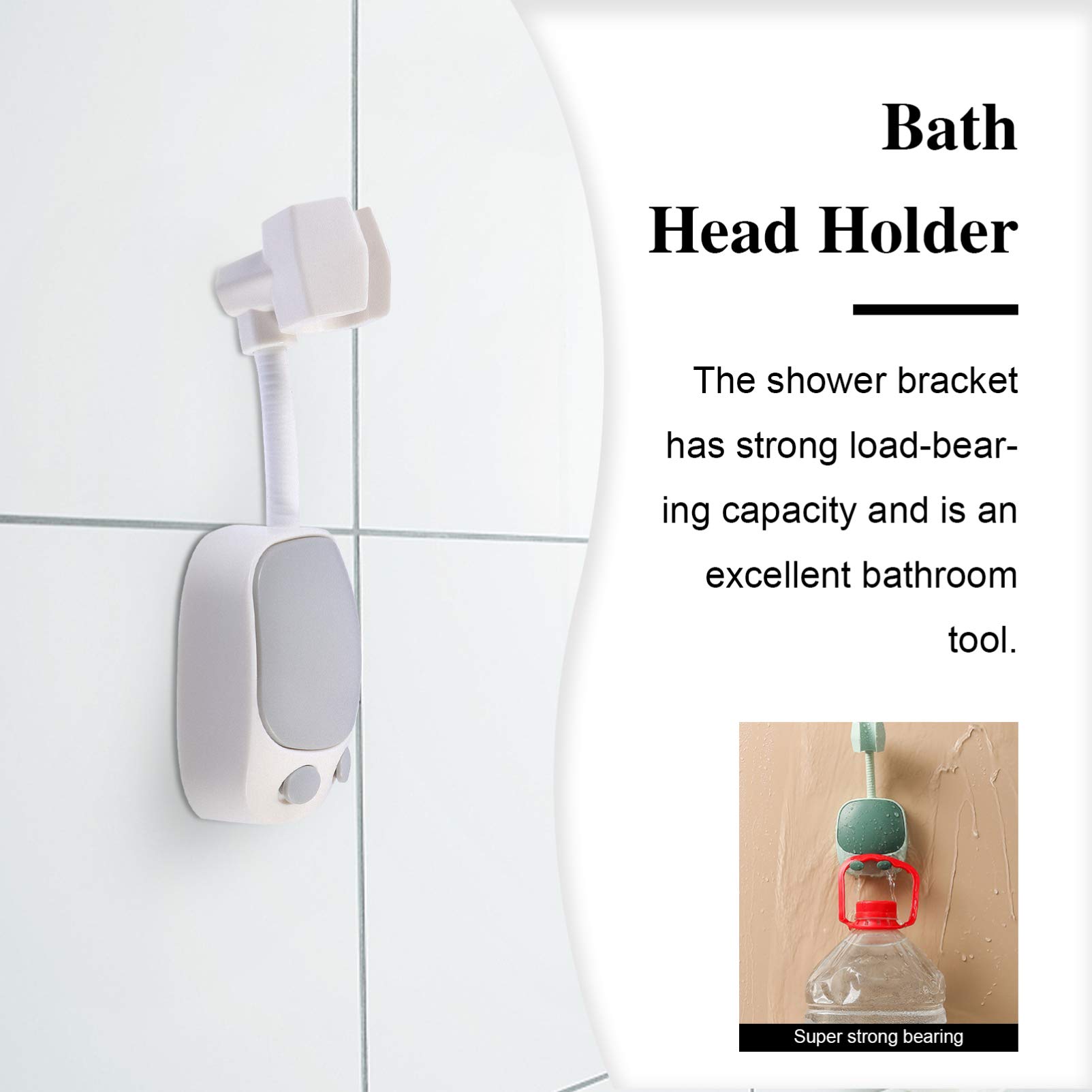 Adjustable 360° Shower Head Bracket - No Drilling Wall Mount Shower Sprayer Holder for Bathroom, Universal Shower Head Stand for Relaxing Spa-Like Experience at Home