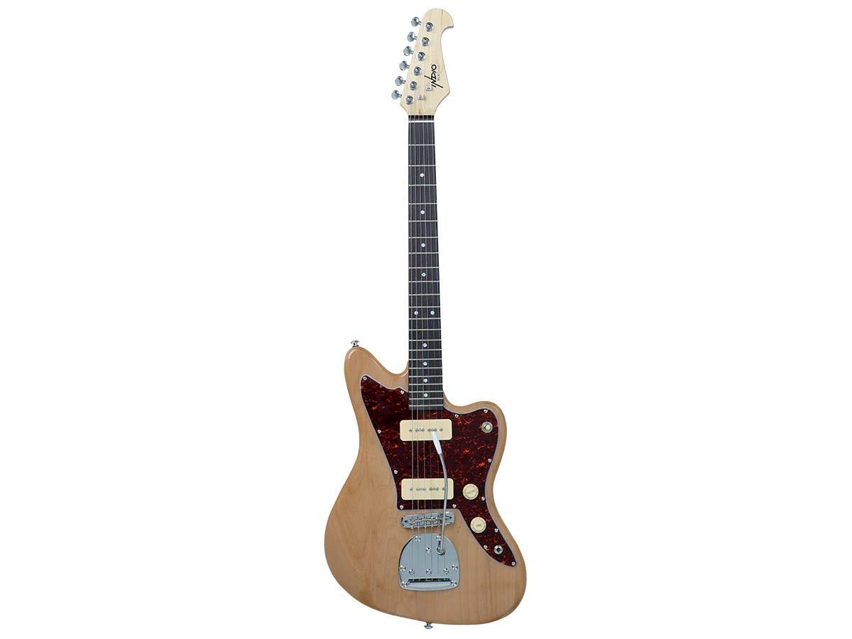 Monoprice Indo Series 6 String Alder-Body Electric Guitar - Right Handed Natural Finish (610886) | Perfect for Beginners, Live Performances & Home Recording Studios