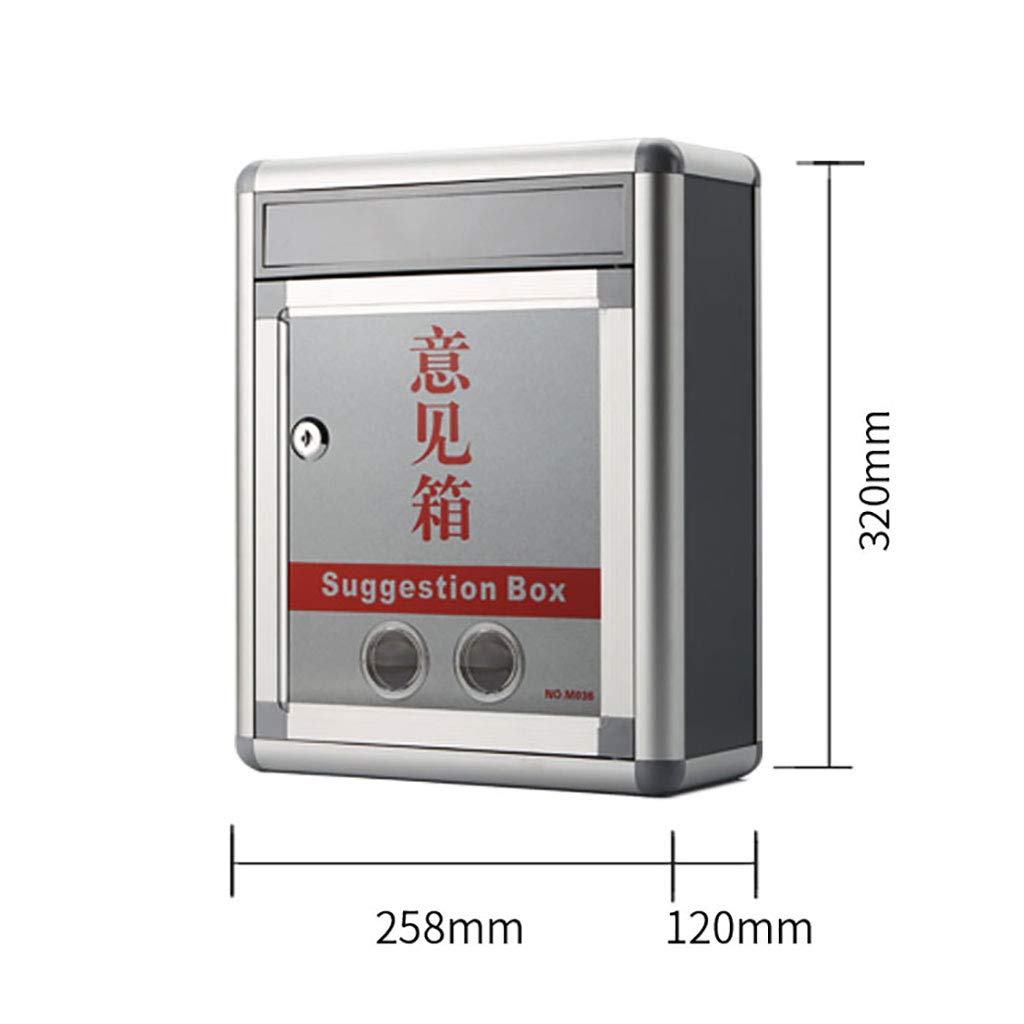 Wall Mounted Mailbox with Suggestion Slot - Outdoor Weatherproof Letter Box for Home & Office - Perfect for Complaints, Feedback, and Secure Mail Delivery
