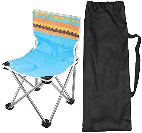 Portable Recliner Camping Chairs for Adults - Adjustable Folding Outdoor Chair with Printing Design, Perfect for Camping, Picnics, Beach & Lunch Breaks