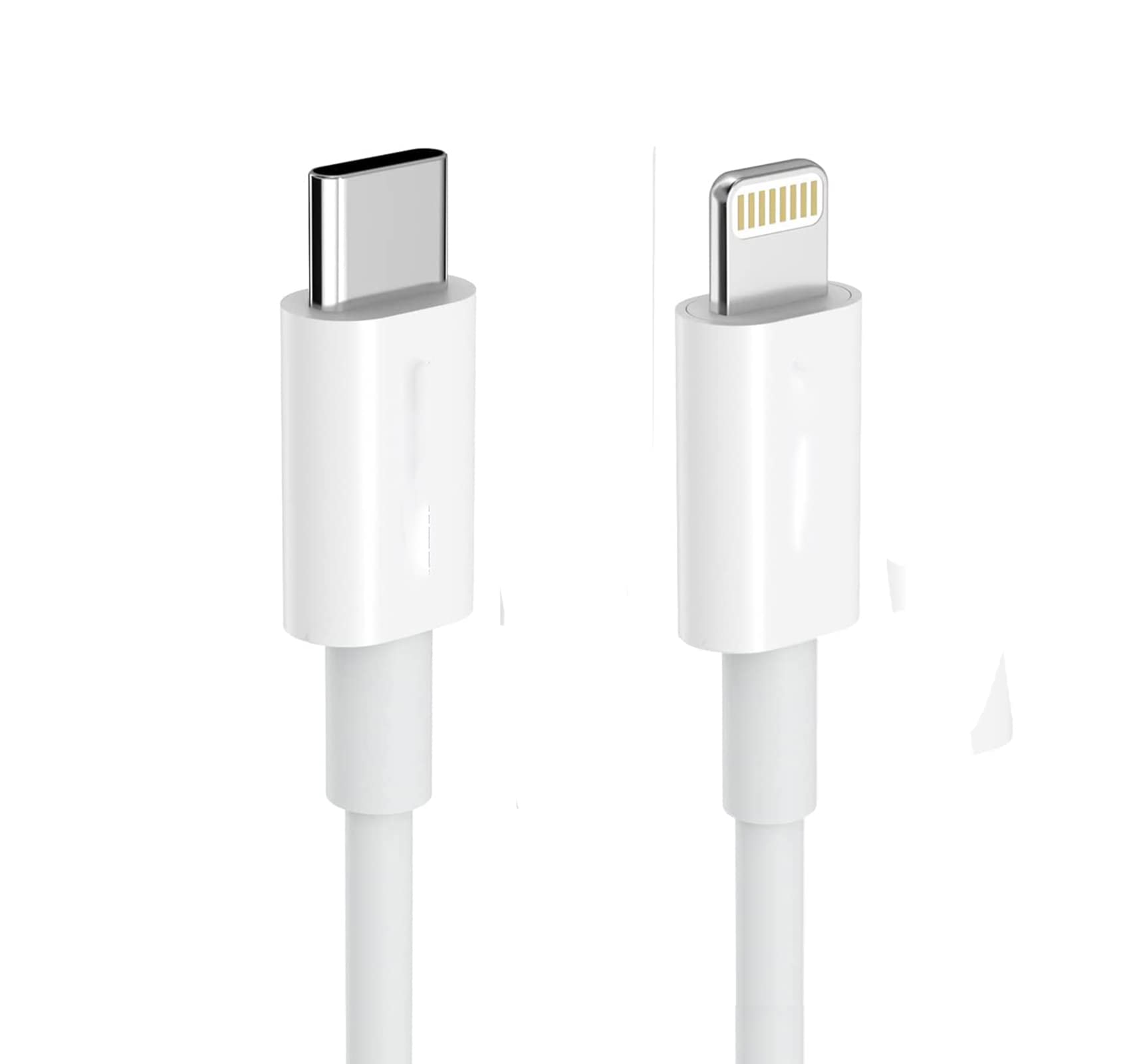 Apple MFi Certified iPhone Fast Charger Cable - 6.6ft USB C to Lightning Cable for iPhone 14/13/12/11/X/8 Series | High-Speed Charging & Data Sync | Perfect for Home, Office & Travel (White, 2 Pack)