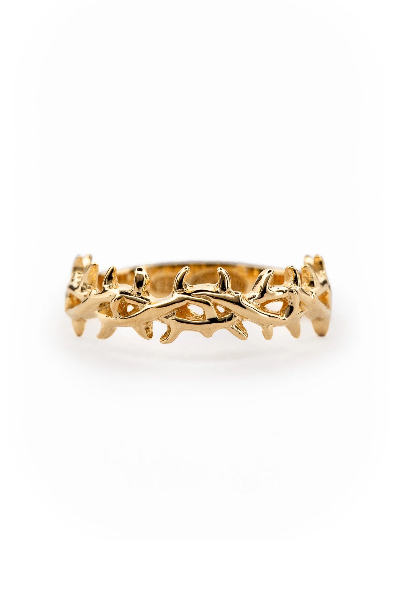 Thorns II Ring - 14K Gold Plated Gothic Punk Jewelry for Women & Men | Perfect for Halloween, Cosplay, and Alternative Fashion