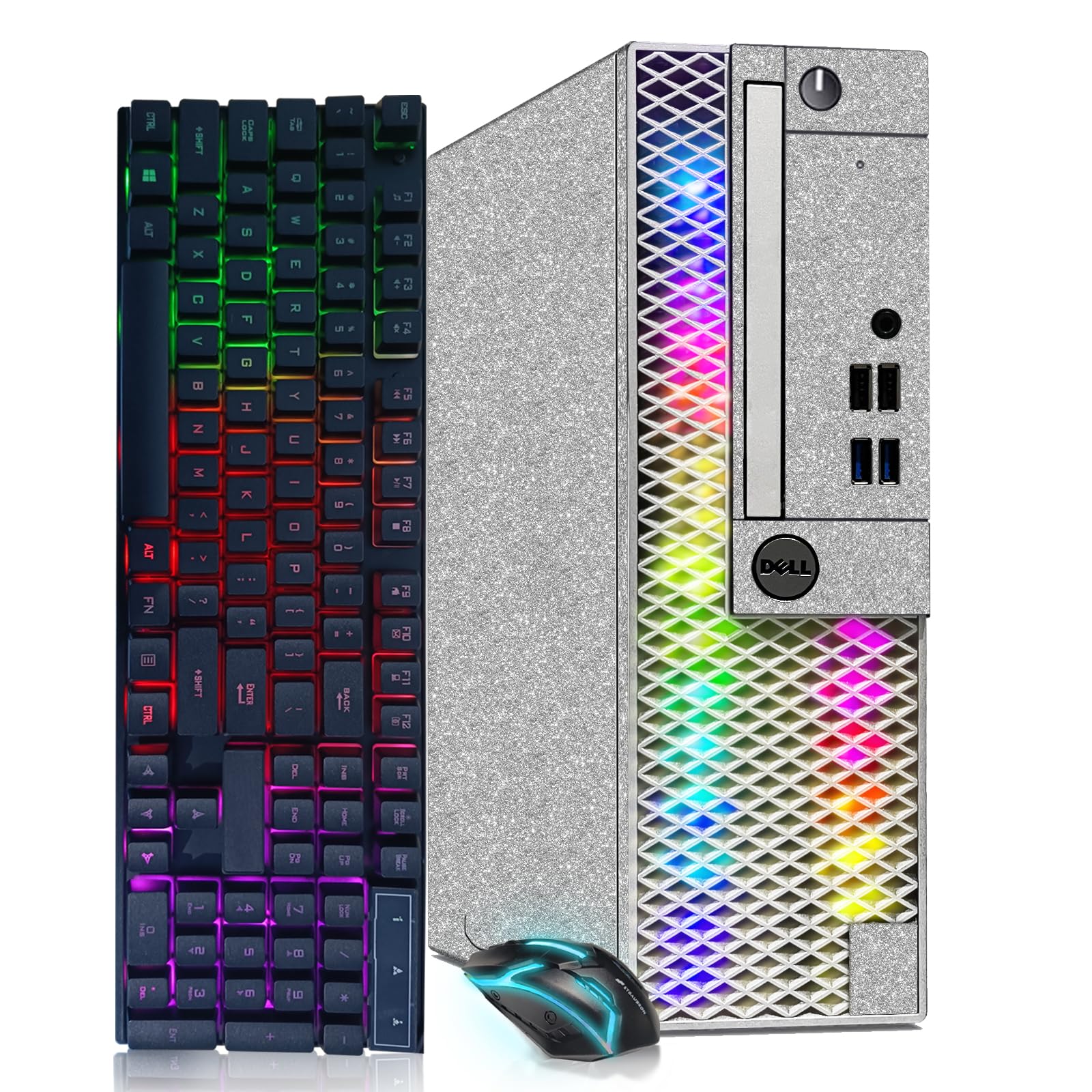 Refurbished Dell RGB Gaming PC - Intel i5, GT 1030, 32GB RAM for Esports & Streaming