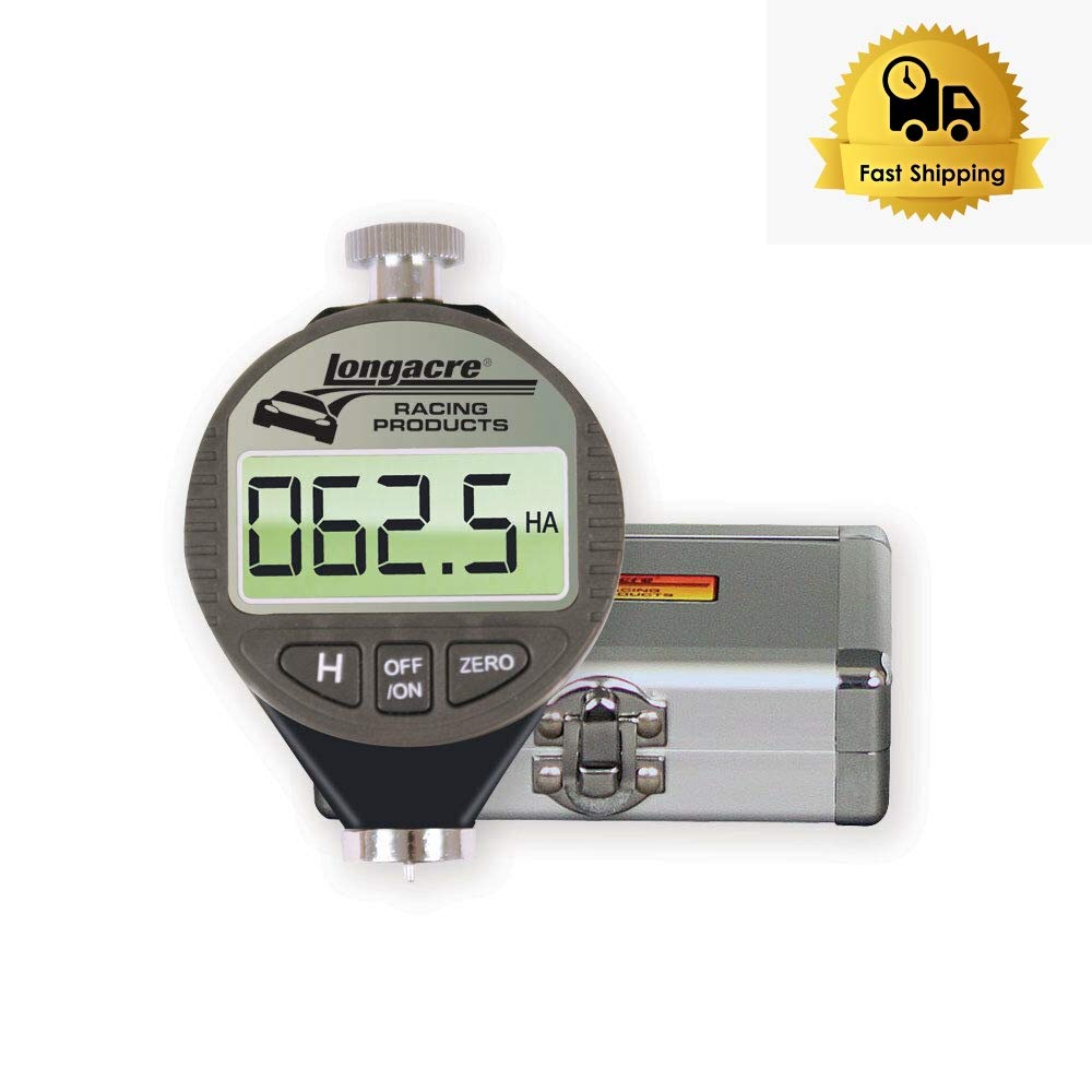 Longacre 52-50547 Digital Tire Durometer Gauge with Storage Case - Accurate Tire Hardness Tester for Racing, Motorcycle & Automotive Tires - Perfect for Track Days, Performance Tuning and Tire Maintenance