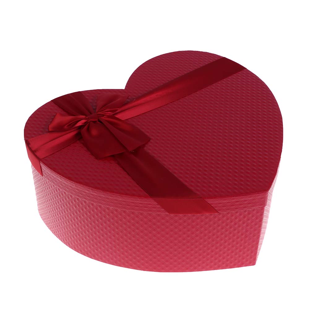 Heart-Shaped Gift Box with Lid - Red Peach Storage Box for Jewelry, Cosmetics & Accessories (12.29.64.7 Inches) - Perfect for Valentine's Day Gifts, Wedding Favors & Birthday Presents