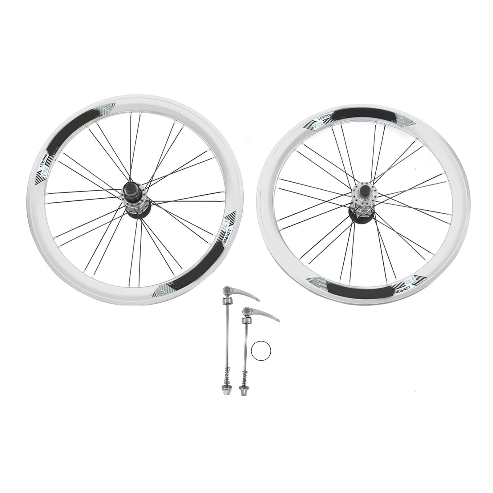Vbestlife 11 Speed Bike Wheelset - 20 Inch Lightweight Aluminum Alloy Wheels with 2 Front & 4 Rear Bearings, Quick Release Skewers for Mountain Bikes & Road Bikes - Perfect for Trail Riding, Commuting & Performance Cycling
