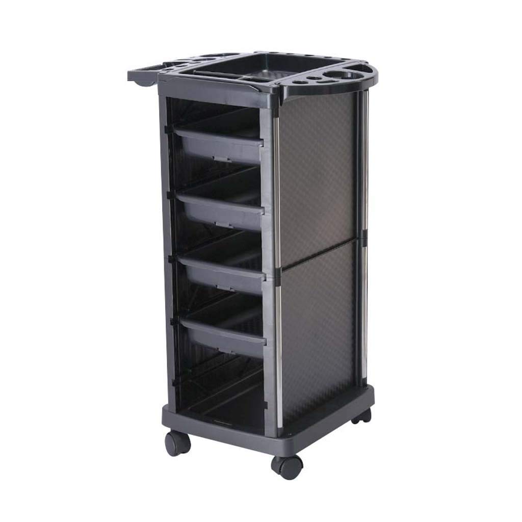 Professional Rolling Hairdressing Trolley with Drawers & Hair Dryer Holder - Mobile Barber Cart for Salon, Home & Travel Styling - LFC Stylist Storage Organizer with Wheels & Handles