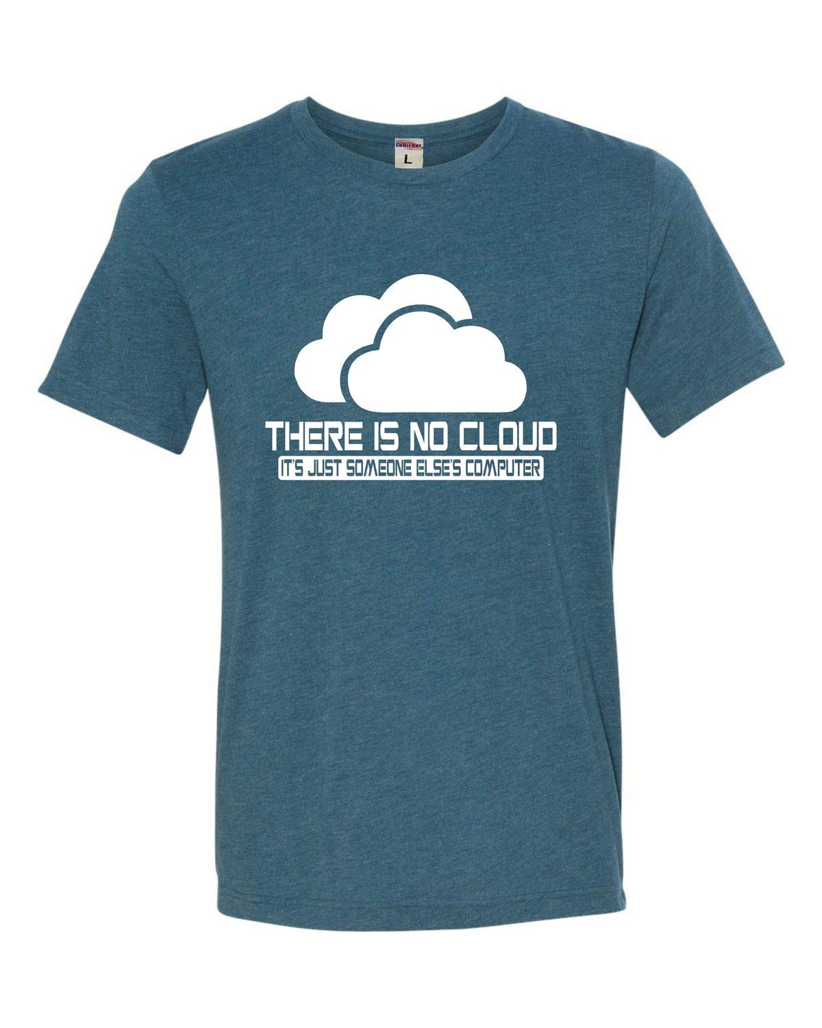 Go All Out Adult 'There is No Cloud It's Just Someone Else's Computer' Graphic Triblend T-Shirt - Funny Tech Slogan Tee for Men & Women, Perfect for Casual Wear, Gifts, and Programmer Humor
