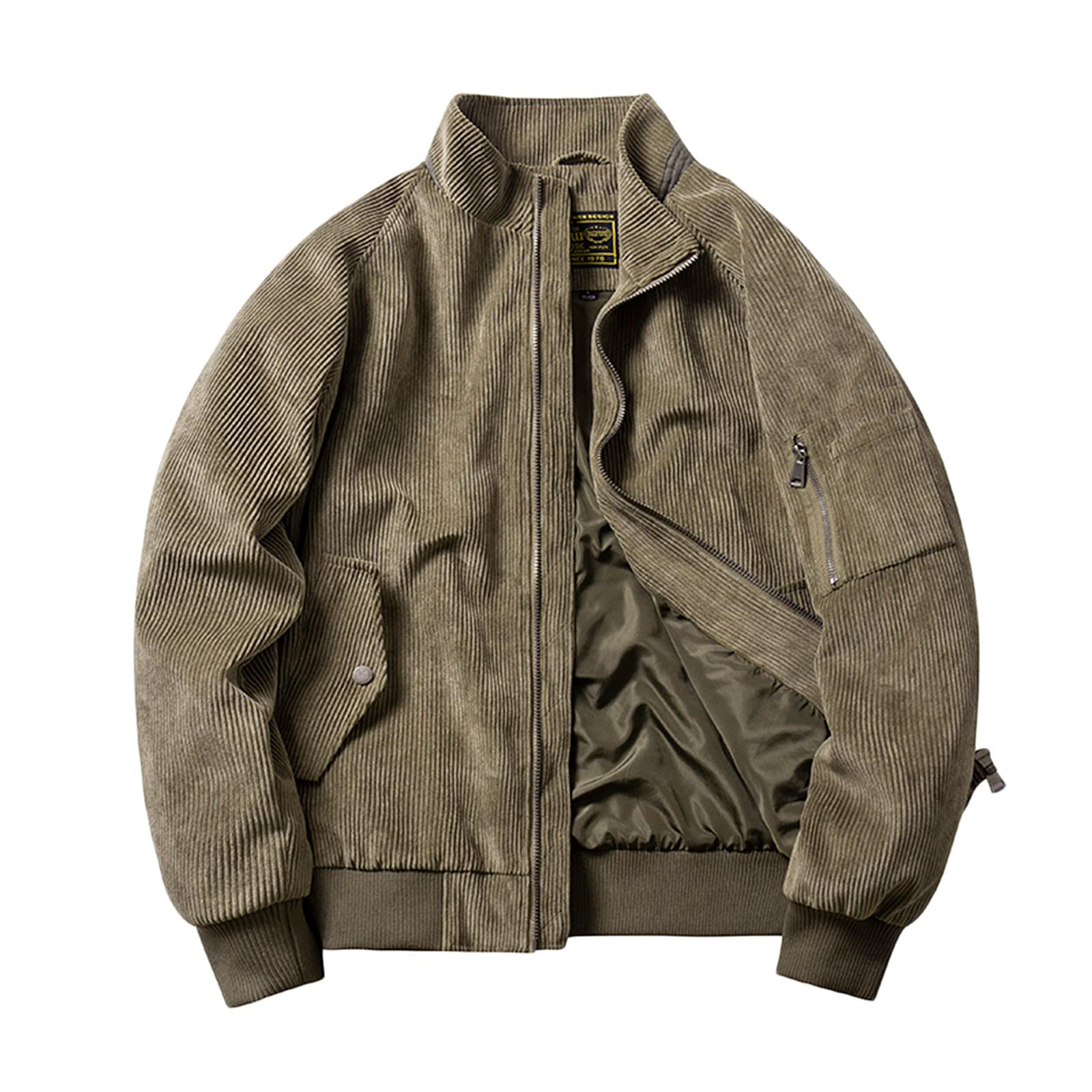 Men's Retro Large Size Collar Coat Jacket - Warm Autumn Winter Outdoor Leisure Top Blouse for Hiking, Camping & Casual Wear
