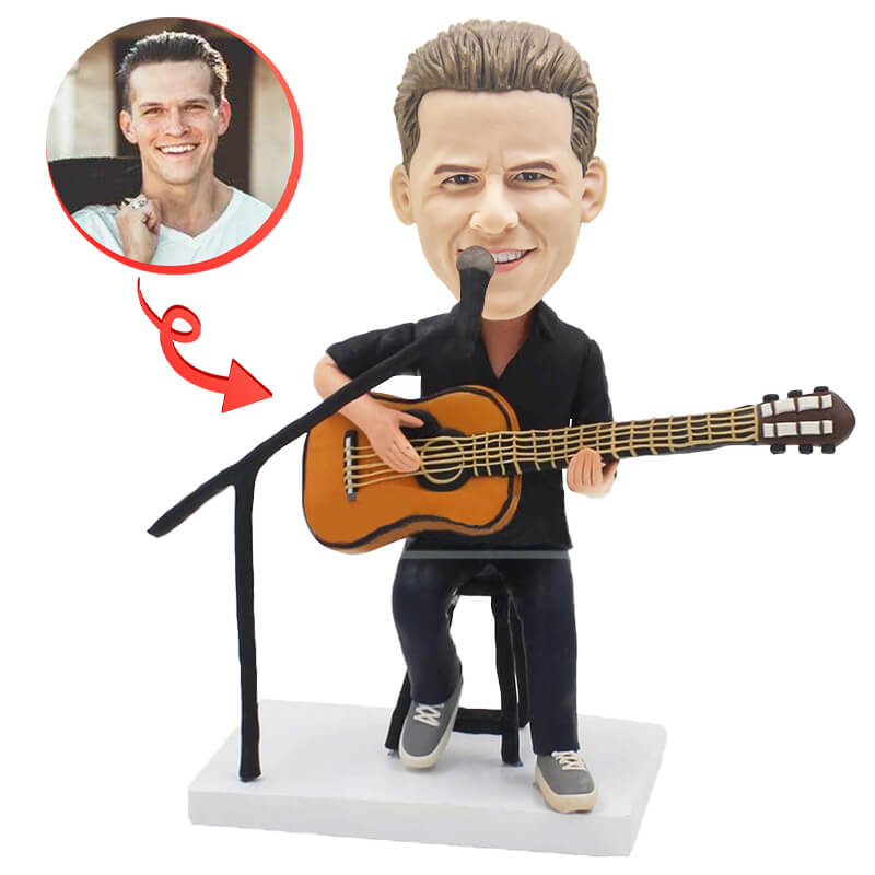 Custom Bobblehead of Singer - Personalized Singing Bobblehead Doll - Unique Gift for Music Lovers & Fans - Perfect for Birthdays, Anniversaries & Home Decor
