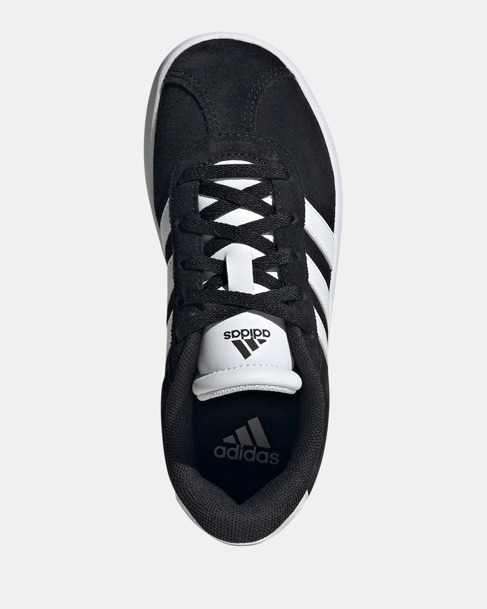 VL Court 3.0 Grade School Basketball Shoes - Black/White - Perfect for Indoor Courts & School Sports