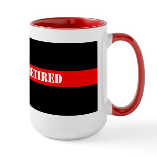 White/Red Inside - Retired Firefighter Mugs