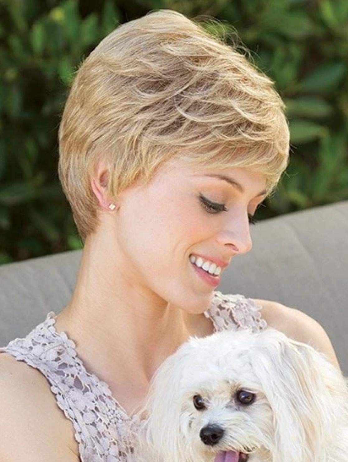 Amore Dixie Wig Bundle - 5 Piece Set with Golden Brown Synthetic Wig, Christy's Wigs Care Booklet, Travel Size Wig Shampoo (2oz), Wig Cap & Wide Tooth Comb - Perfect for Cosplay, Costume Parties & Everyday Styling