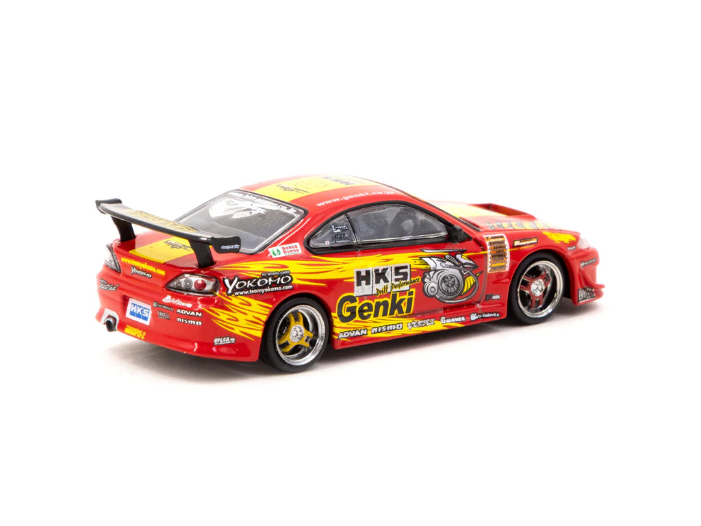 1:64 Nissan Silvia S15 HKS Hyper RS 2 Diecast Model Car by Tarmac Works - Collectible Japanese Tuner Vehicle for Display & Racing Scenes