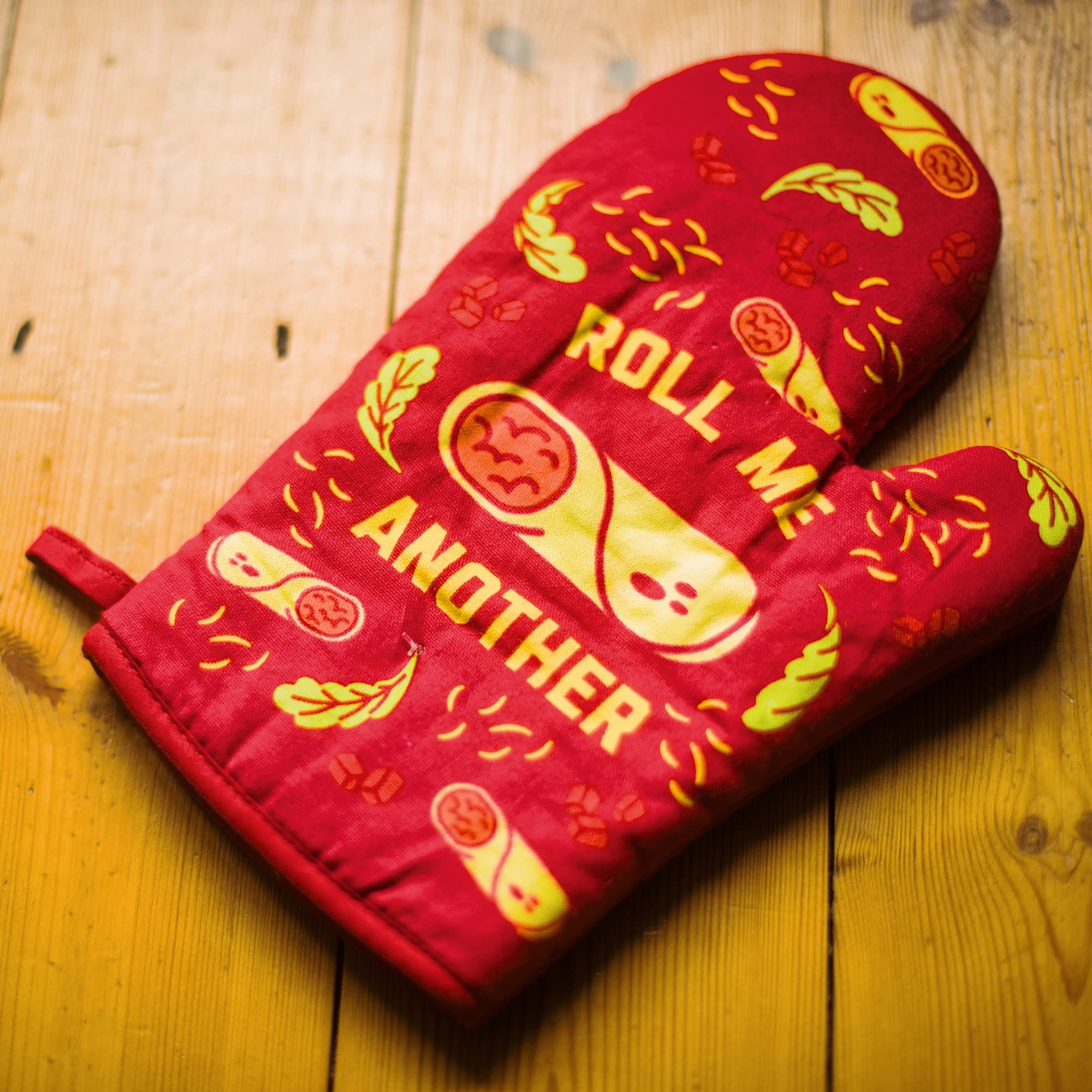 Funny Mexican Food Burrito Lover Novelty Oven Mitt - Cinco De Mayo Kitchen Glove with Graphic Design for Cooking & Baking - Perfect for BBQ, Grilling & Mexican Themed Parties