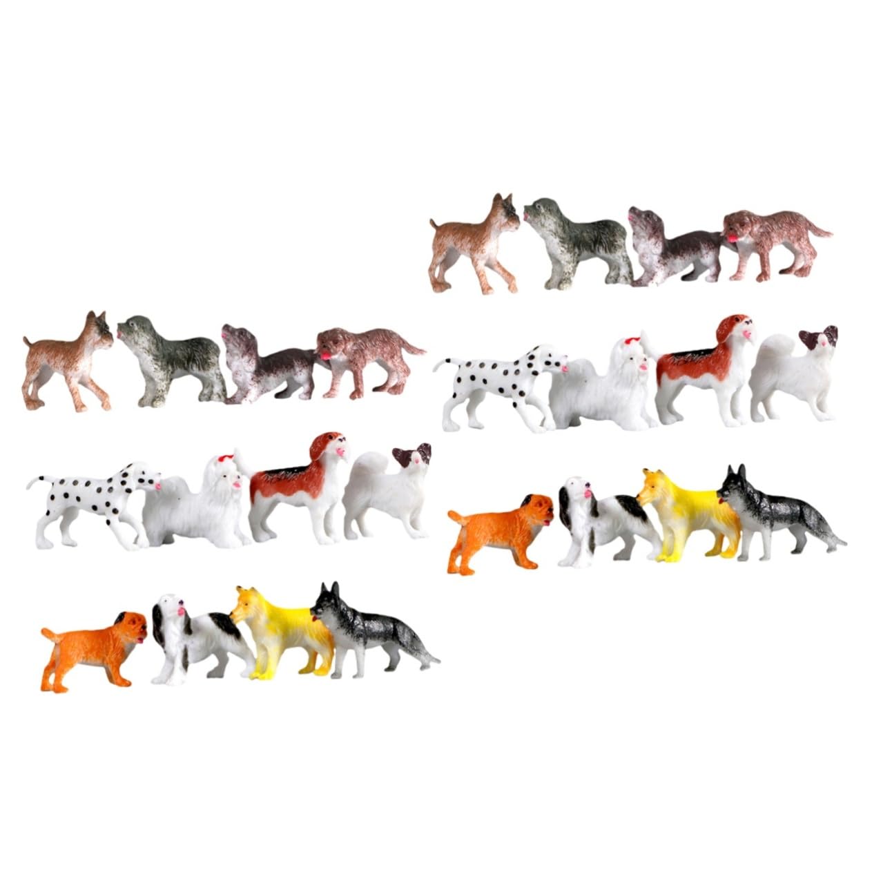 Totority 2 Sets Miniature Dog Figurines - Golden Retriever Vinyl Animal Model Toys for Kids Collection, Home Decor, Party Favors & Educational Play