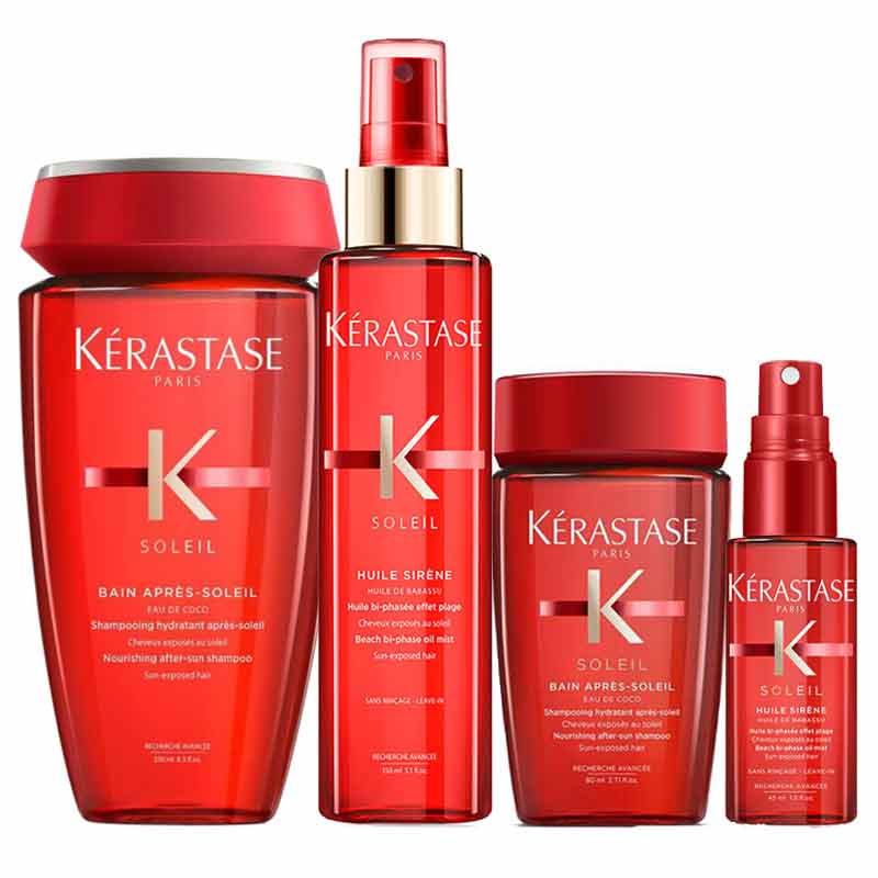 Kérastase Soleil Home & Away Hair Care Bundle - UV Protection & Hydration for Beach & Vacation Hair