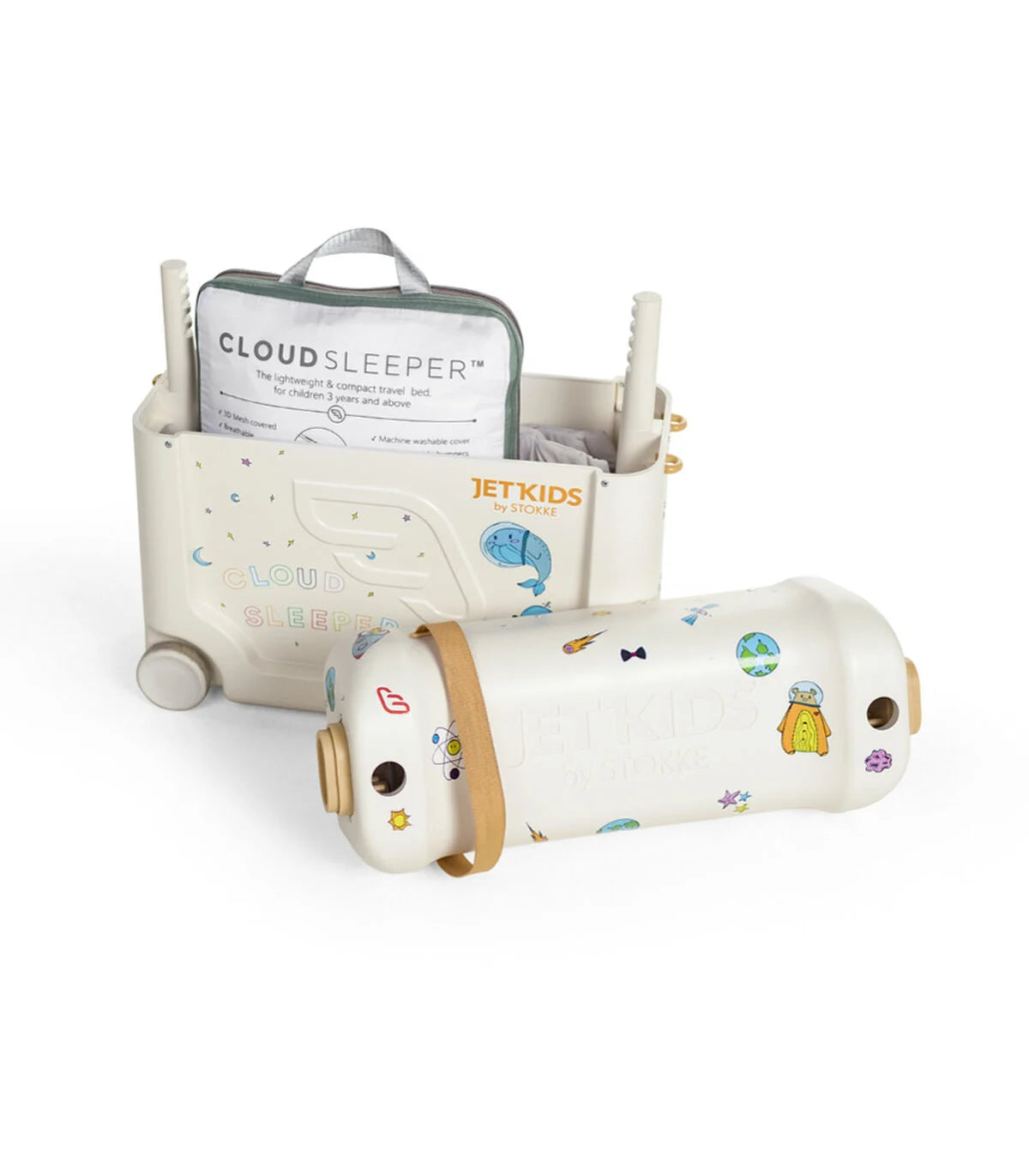 Stokke JetKids CloudSleeper Air Mattress for Kids - Portable Travel Bed for Airplanes & Cars - Compact & Comfortable Inflatable Sleeping Pad for Toddlers (Perfect for Road Trips, Flights & Camping)