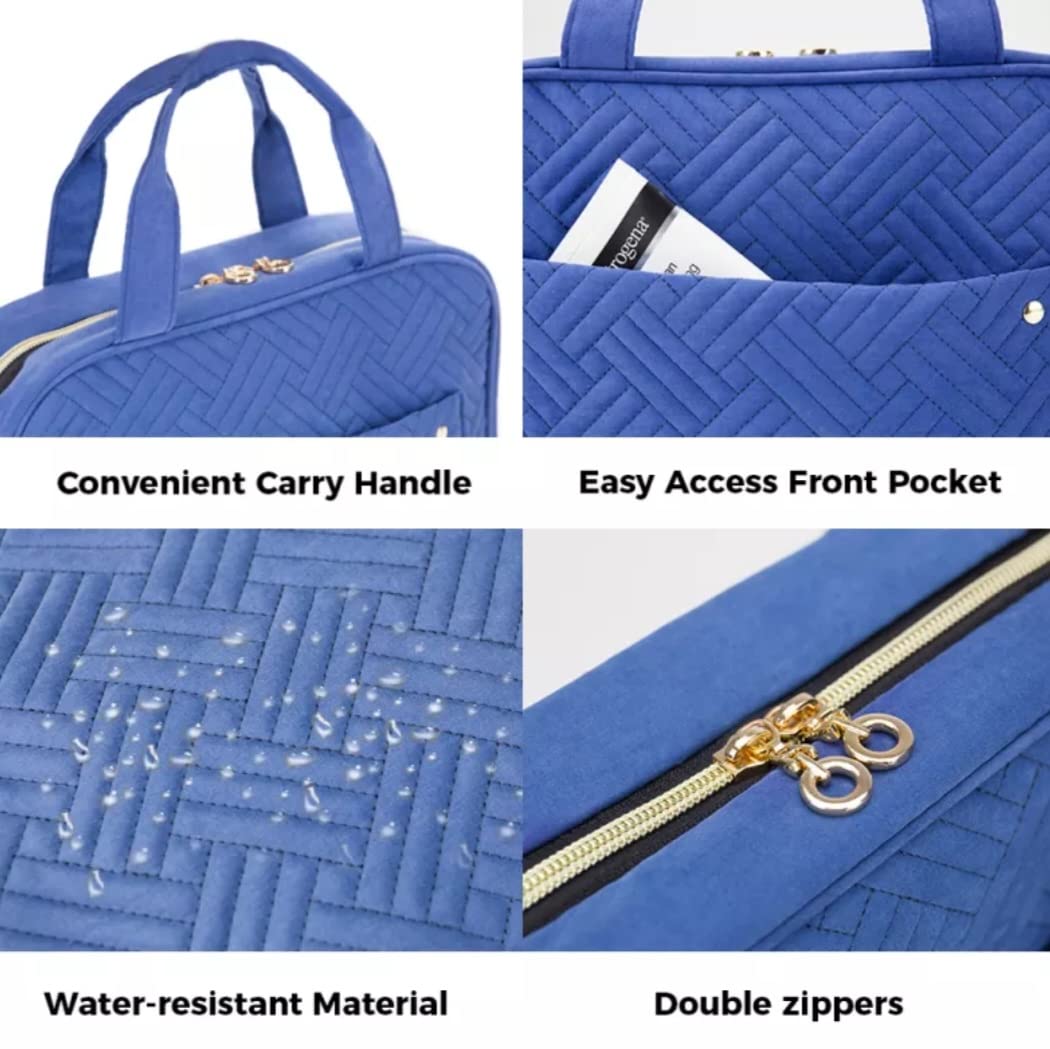 360° Hanging Toiletry Bag - Large Waterproof Travel Organizer for Cosmetics & Toiletries - Perfect for Camping & Gym