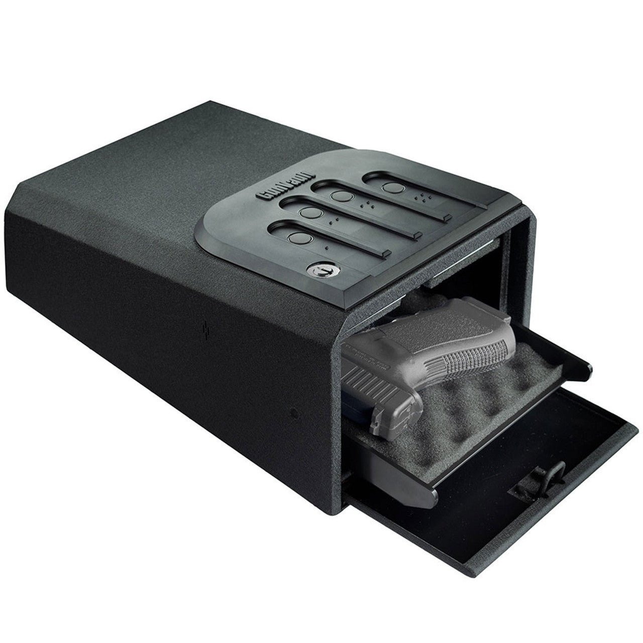 GunVault GV1050 19 MiniVault Handgun Safe - Compact Pistol Safe for Home & Travel Security - Perfect for Bedside, Car, and Office Protection