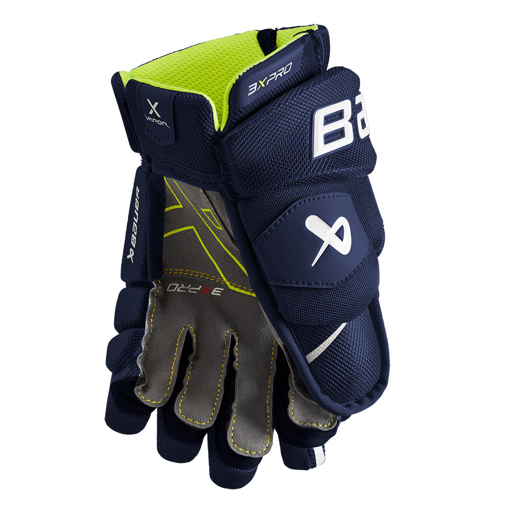 Bauer Vapor 3X Pro Junior Ice Hockey Gloves - Youth Protective Gear for Ice Skating & Hockey Training - Perfect for Games, Practices & Winter Sports